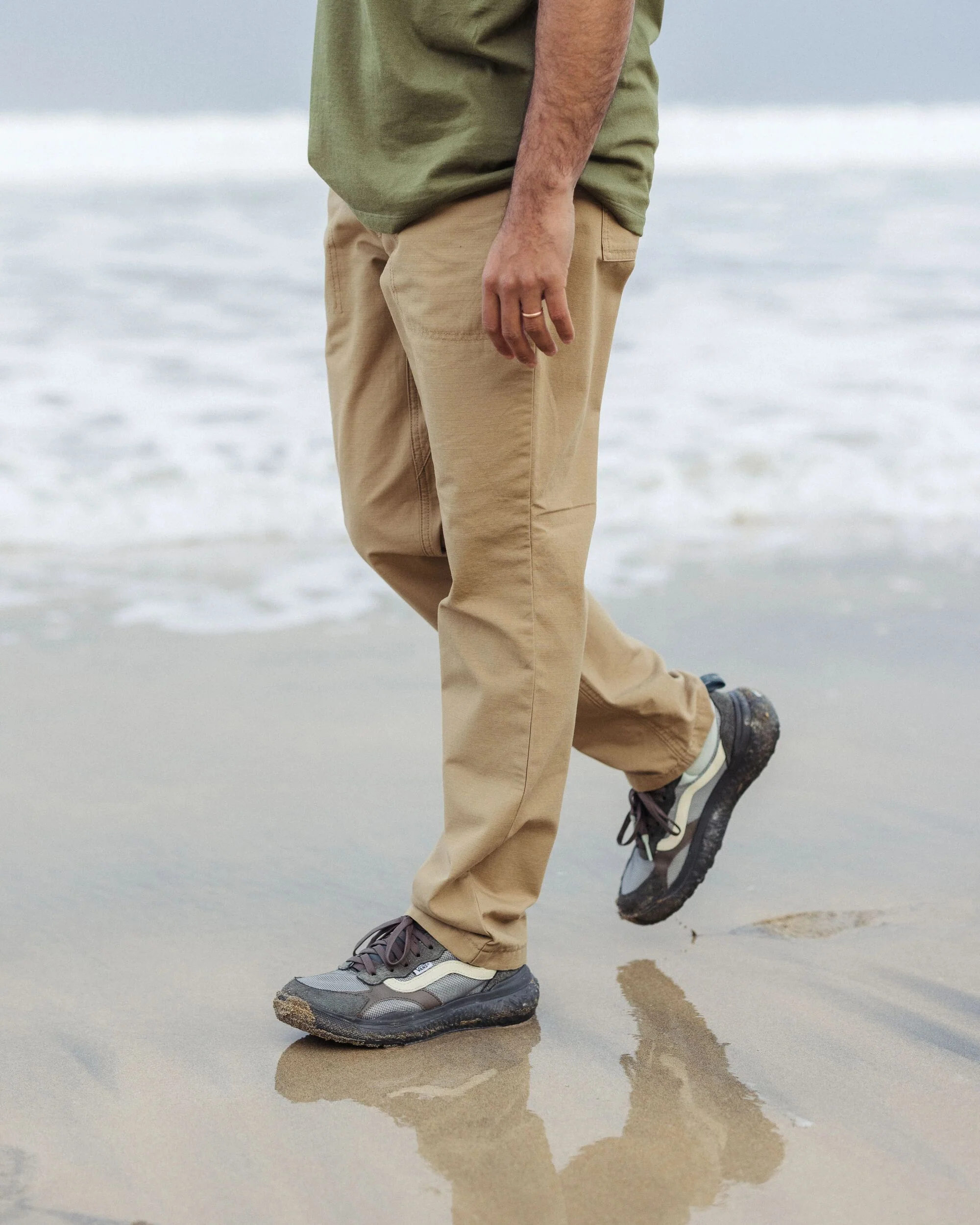 Rif-Raf Organic Cotton Ripstop Trouser - Biscuit - Image 4