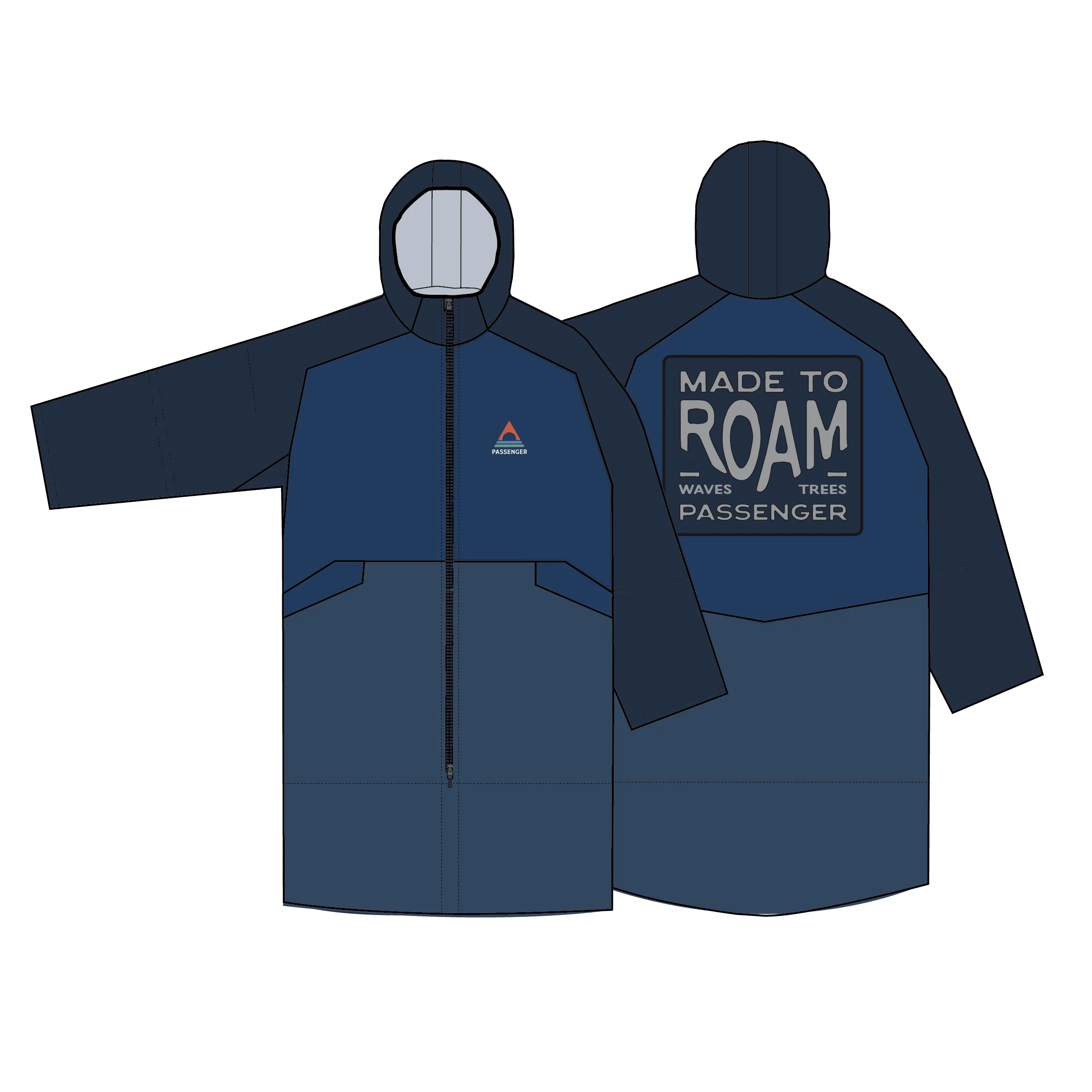 Riptide Lightweight Changing Robe - Rich Navy/Dark Denim - Image 10