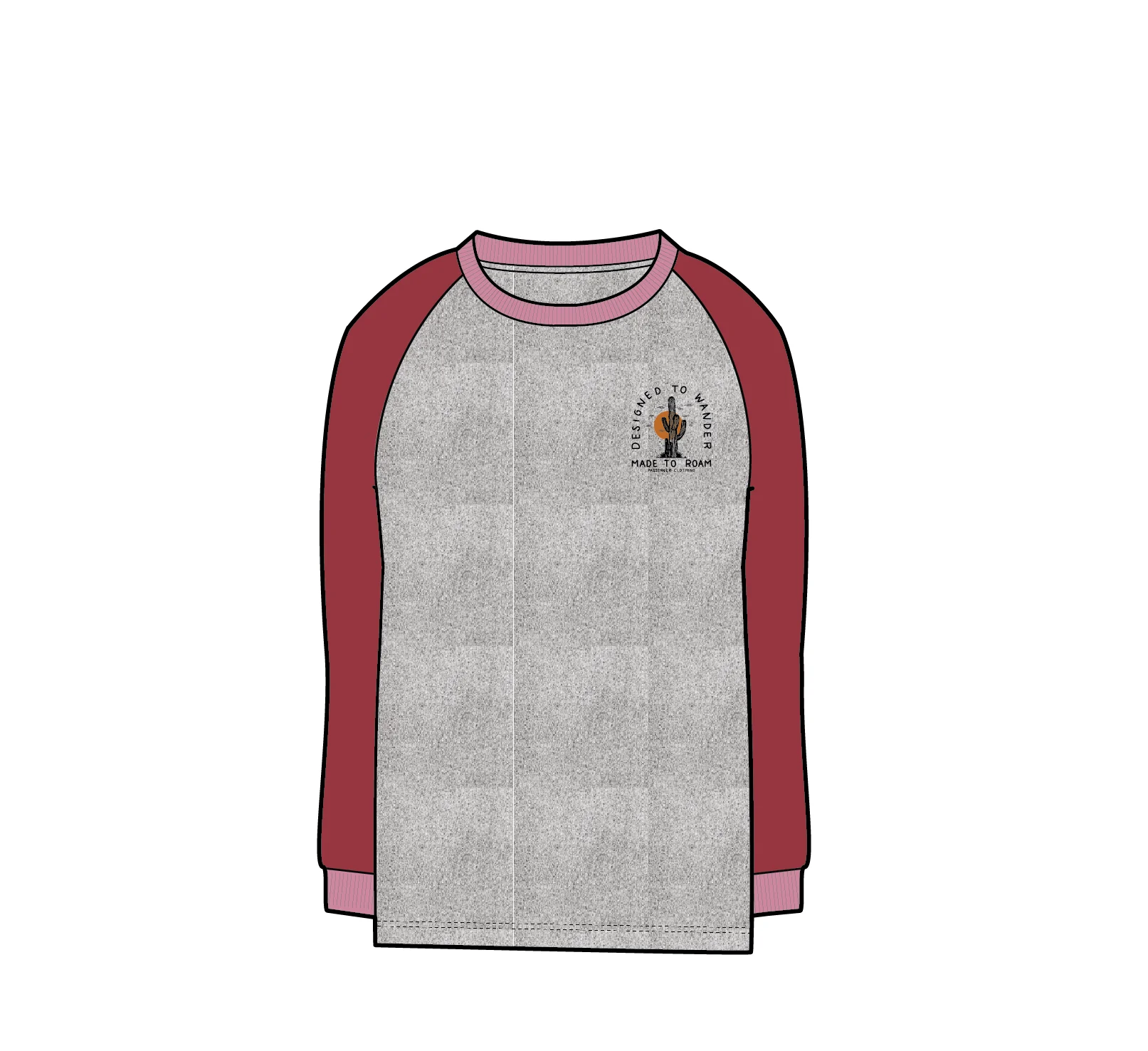 Riser LS T-Shirt - Grey Marl - Image 6