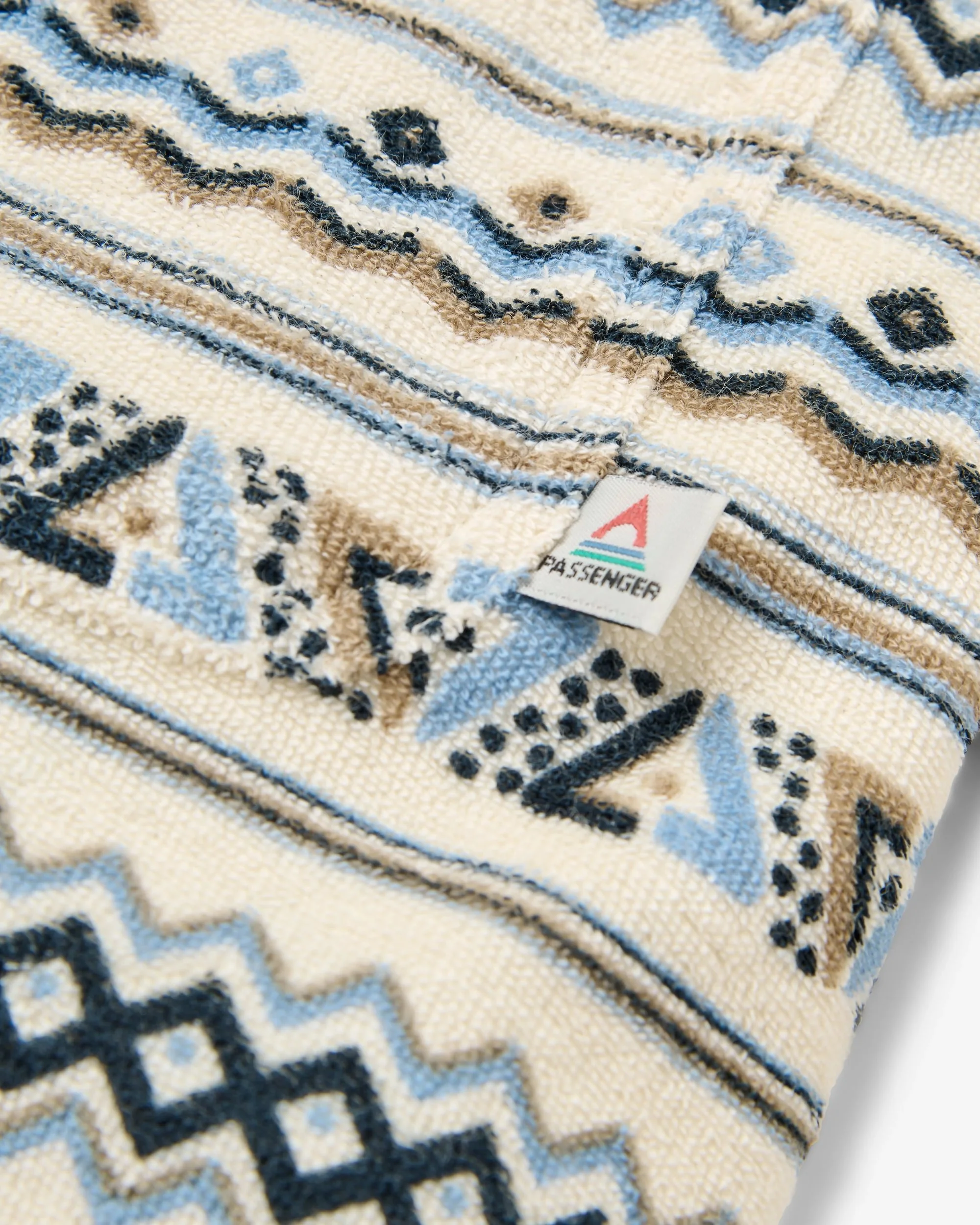 Rising Towelling T-Shirt - Geo Stripe Birch - Image 2