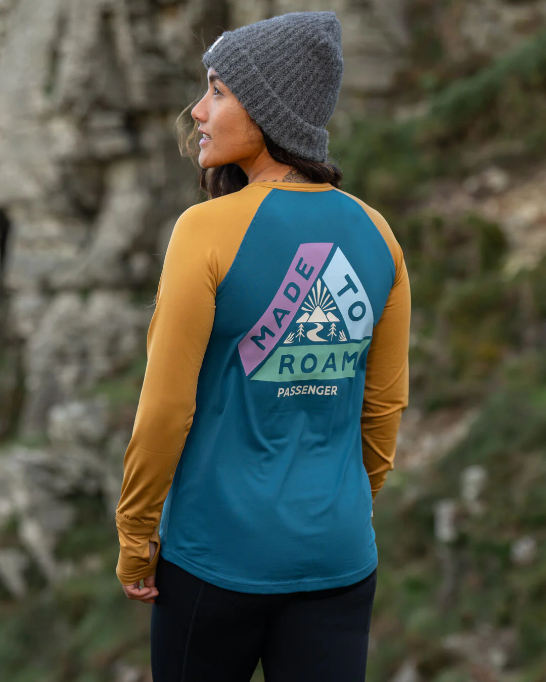 River Active LS T-Shirt - Dusty Ochre/ Corsair Blue