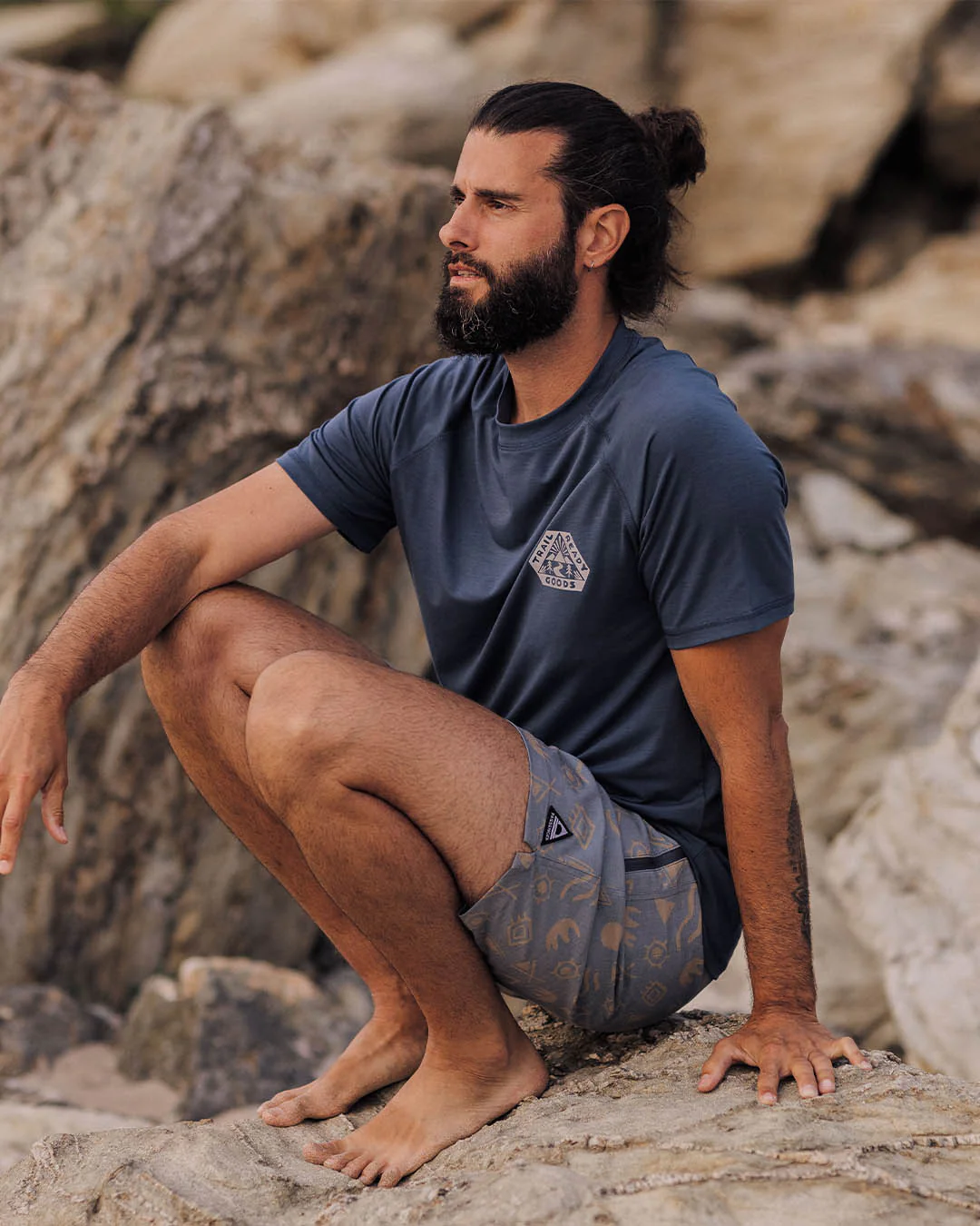 Roam Active T-Shirt - Dark Denim - Image 3