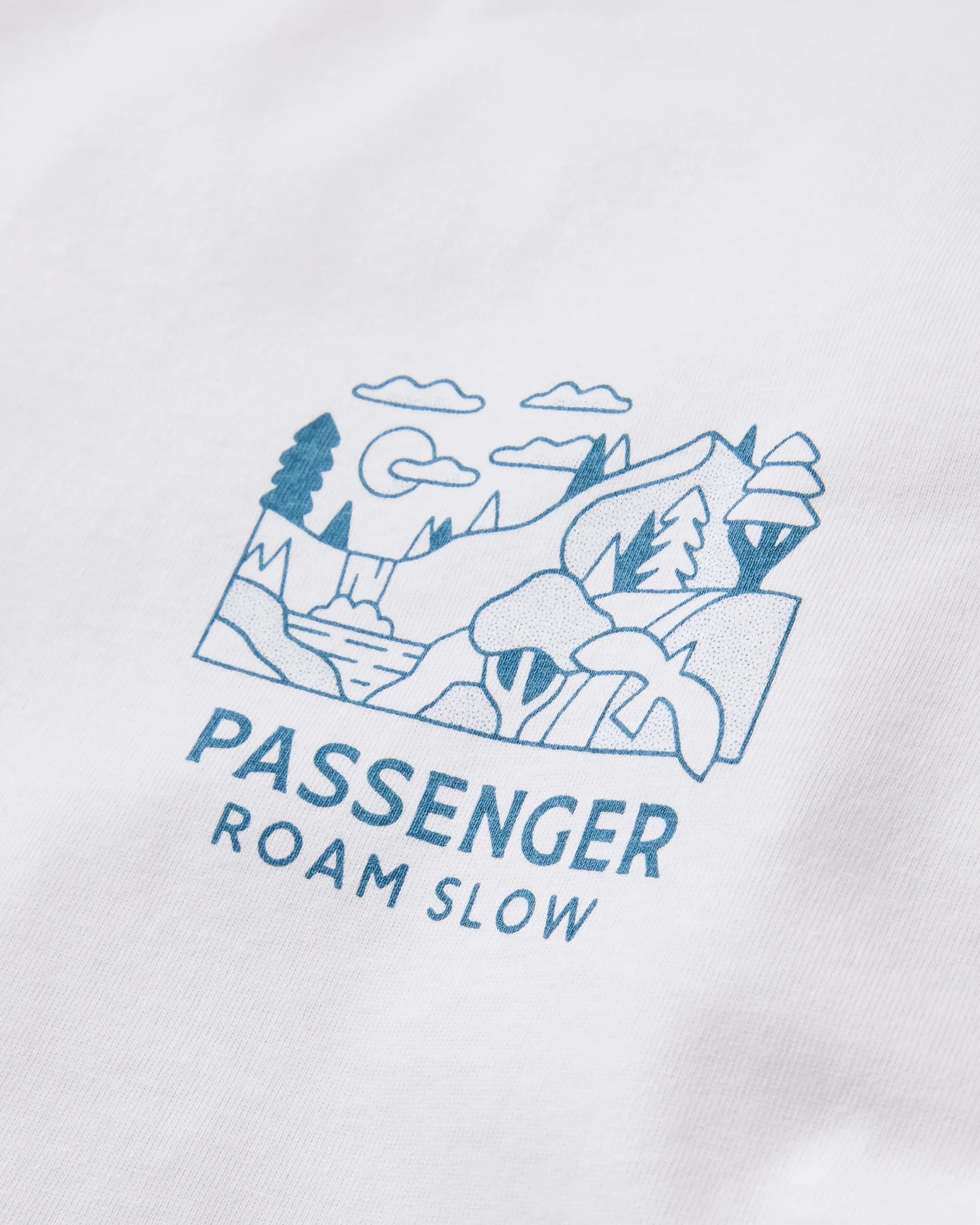 Roam Slow Men's LS T-Shirt - White - Image 3