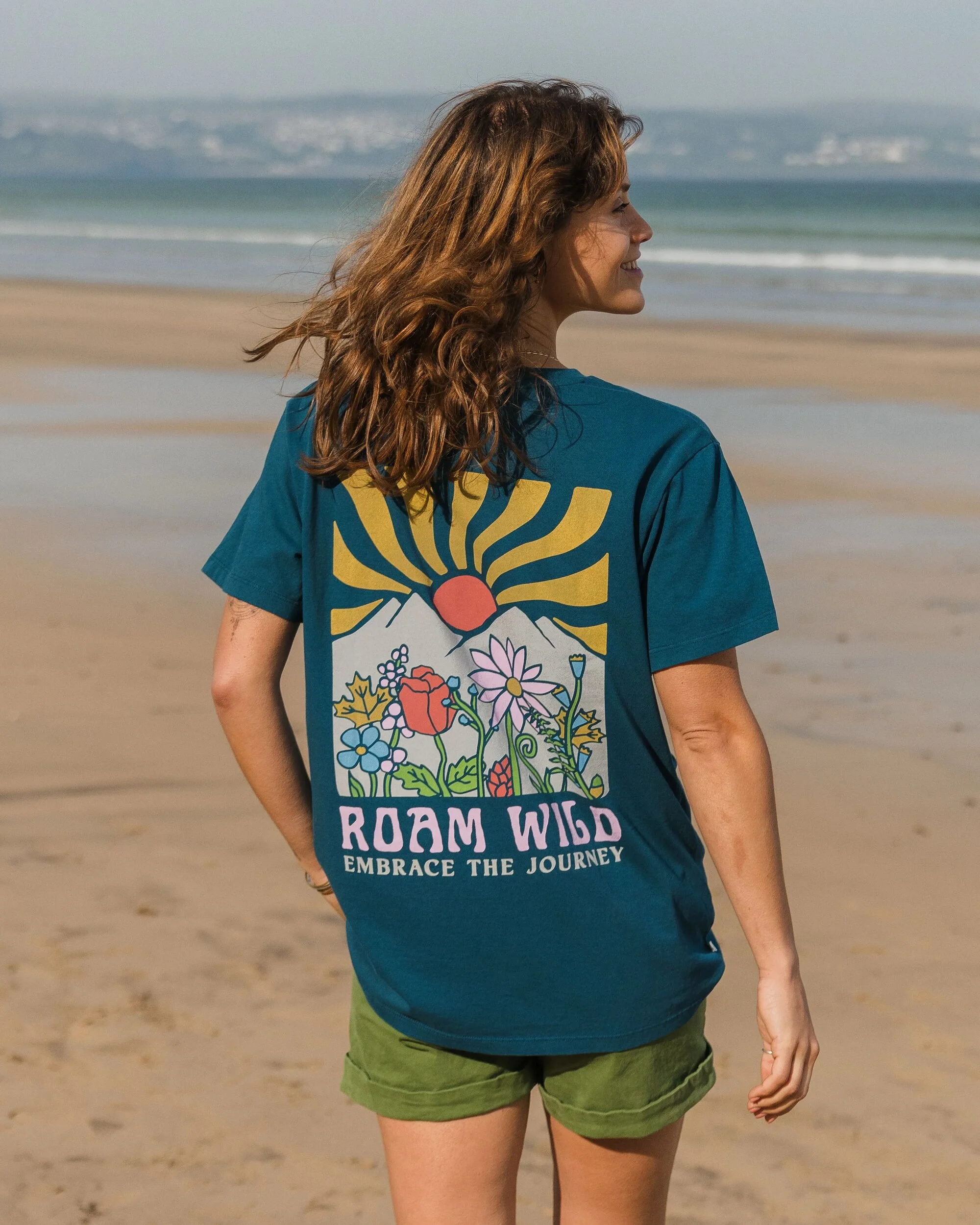 Roam Wild T-Shirt - Tidal Blue
