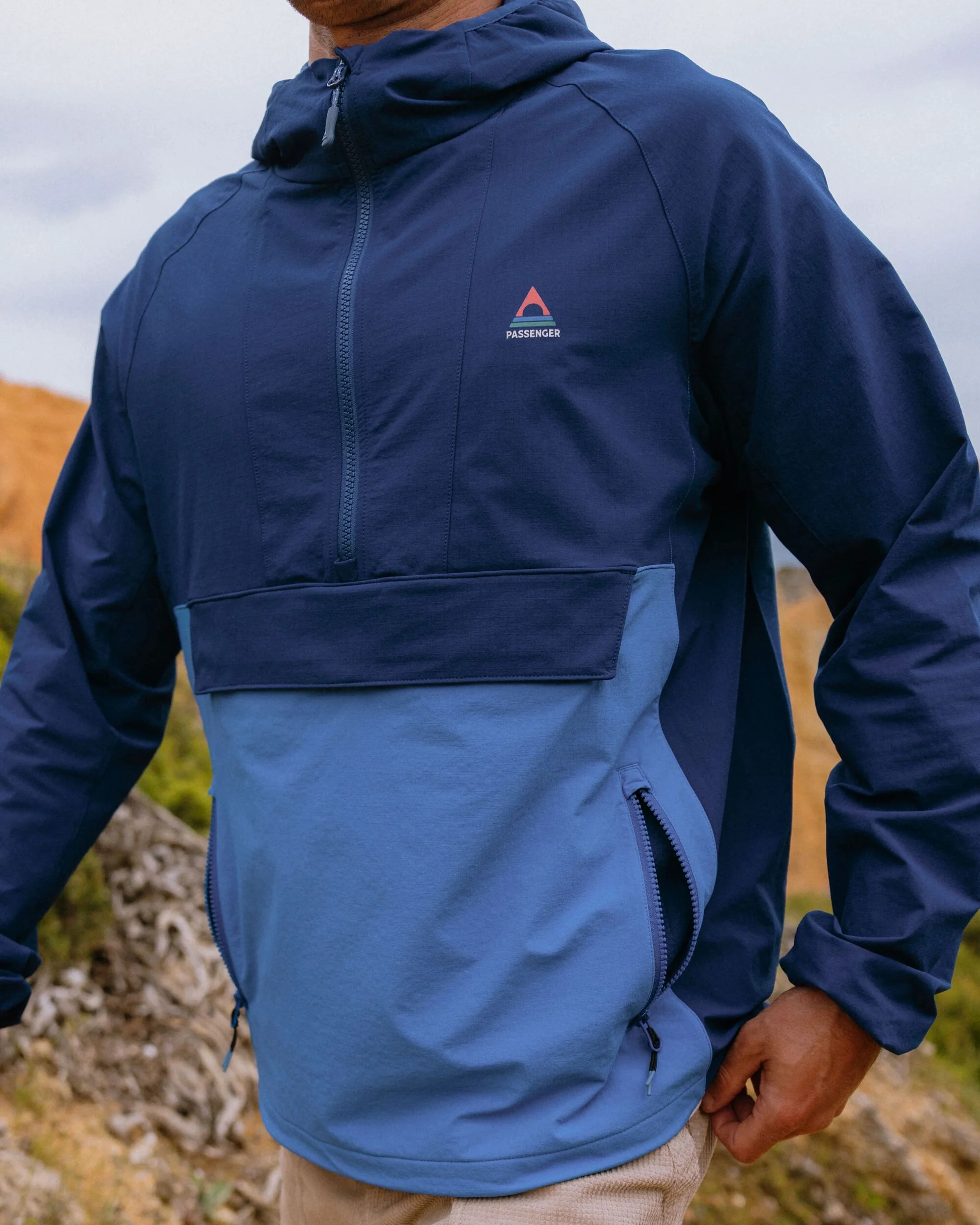 Roamer Light Softshell Anorak - Blue Navy/Marine Blue - Image 3
