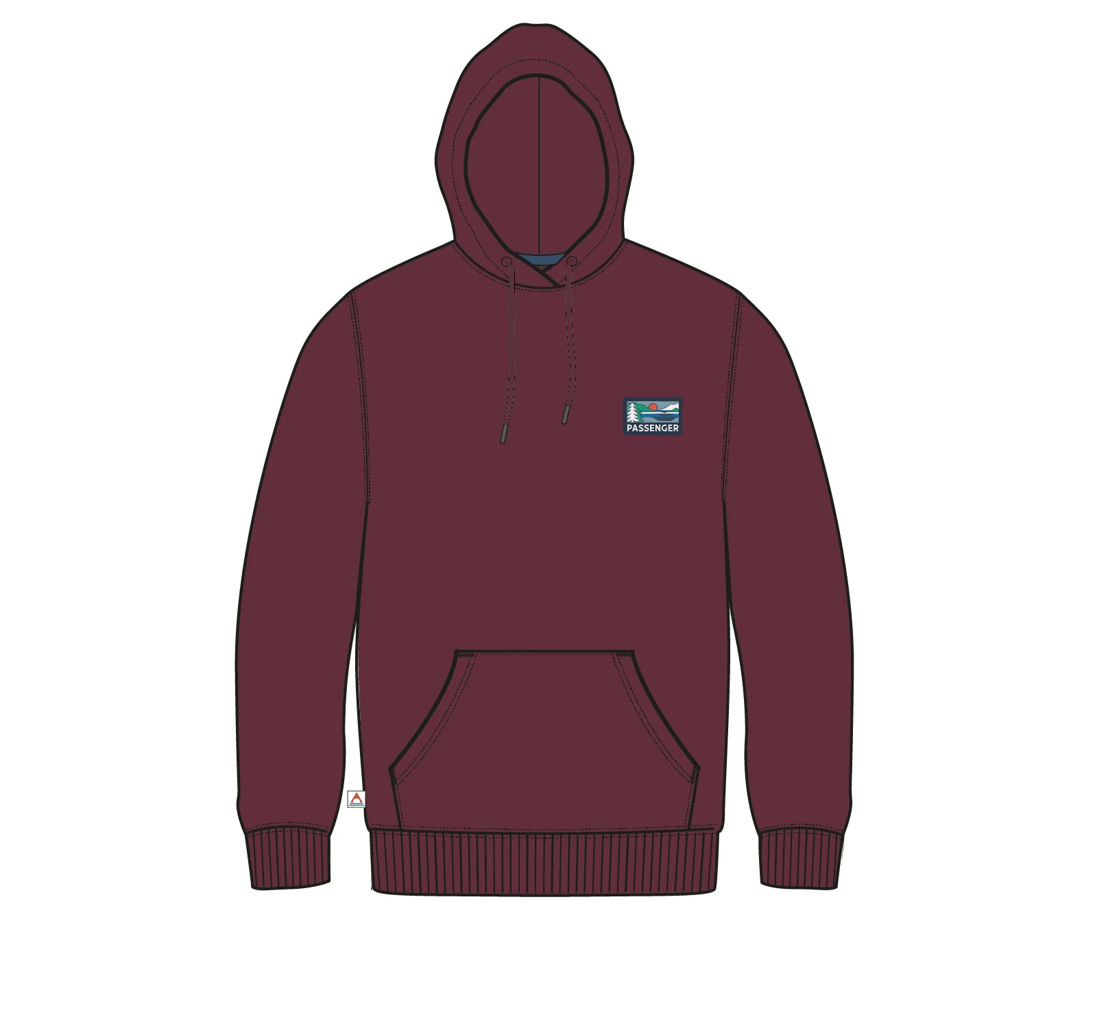 Roamer Patch Relaxed Fit Hoodie - Fig - Image 7