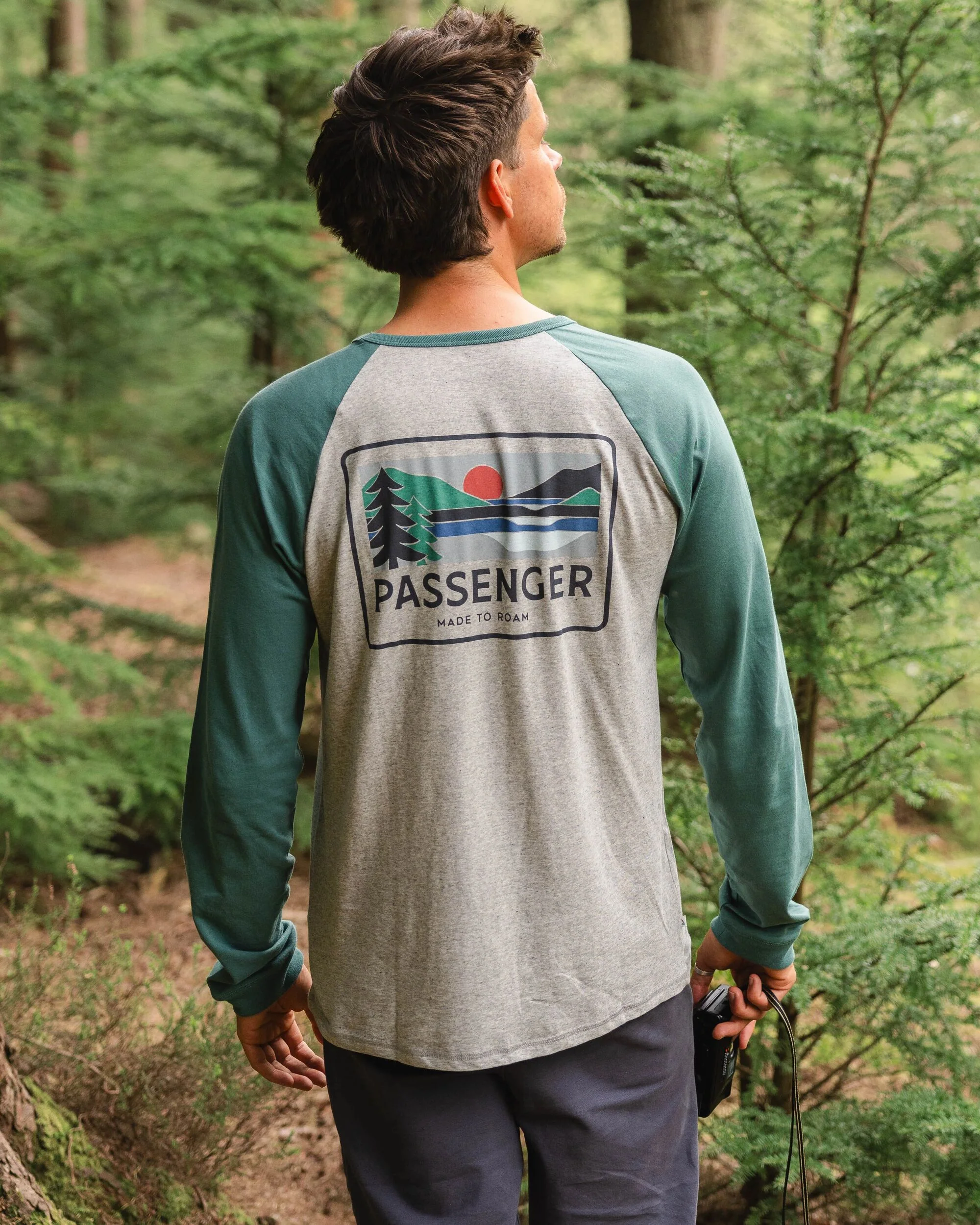 Roamer Raglan LS T-Shirt - Grey Marl