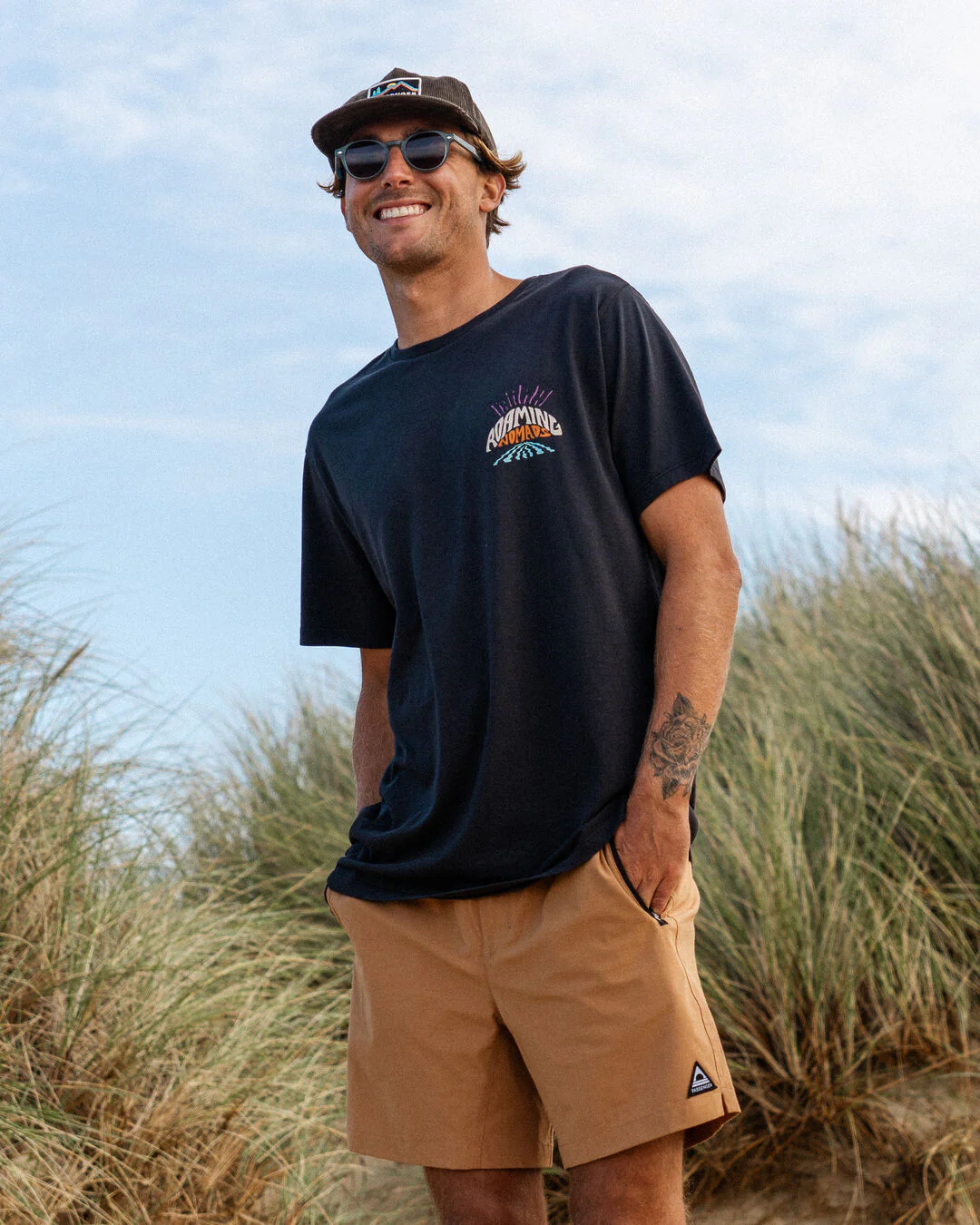 Roaming Nomads T-Shirt - Black - Image 2