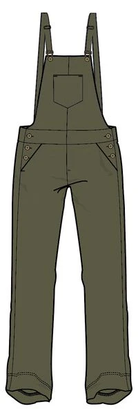 Roamist Organic Cotton Dungarees - Khaki - Image 11