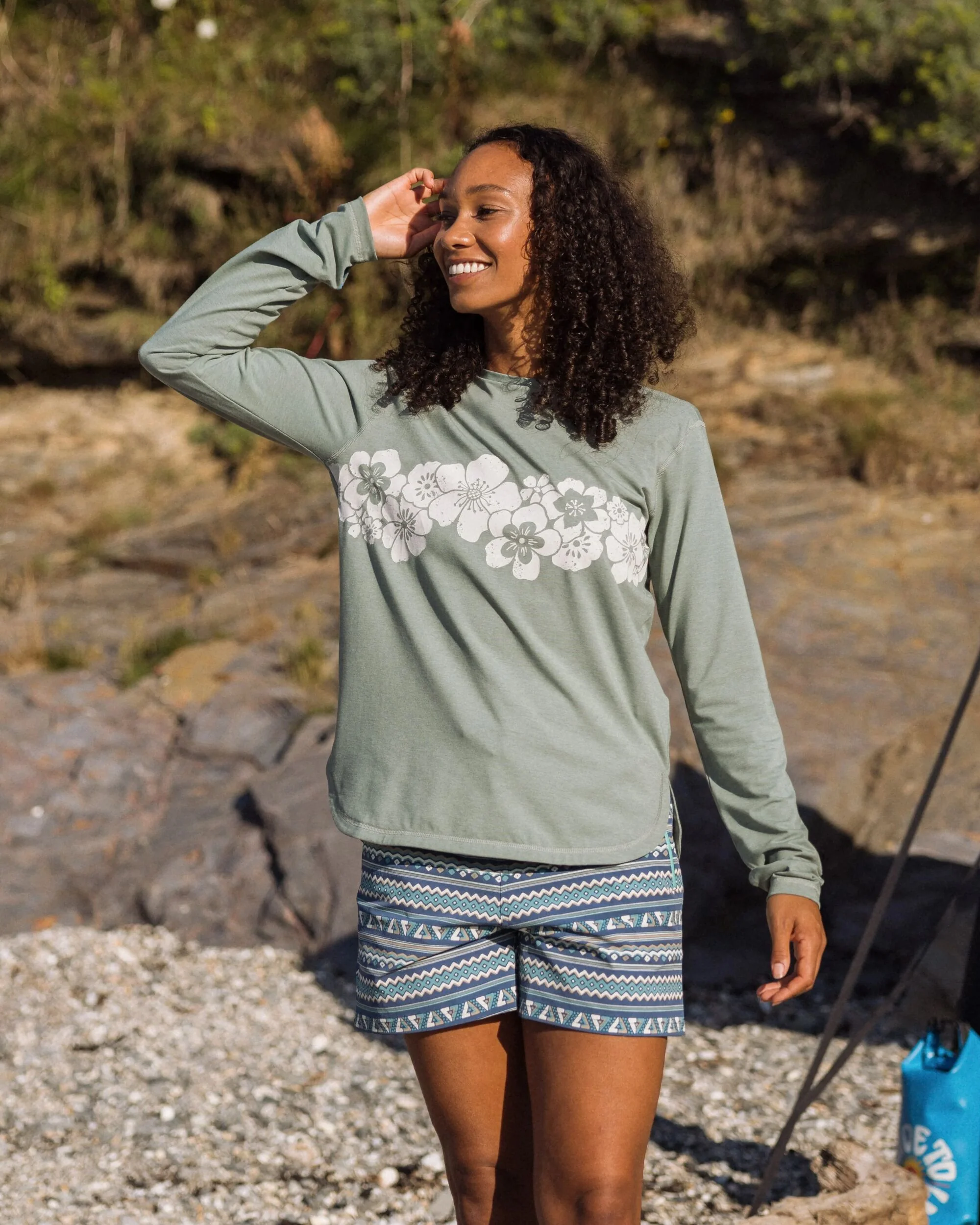 Roamscreen UPF50 Drirelease® Women's LS T-Shirt - Pistachio - Image 2