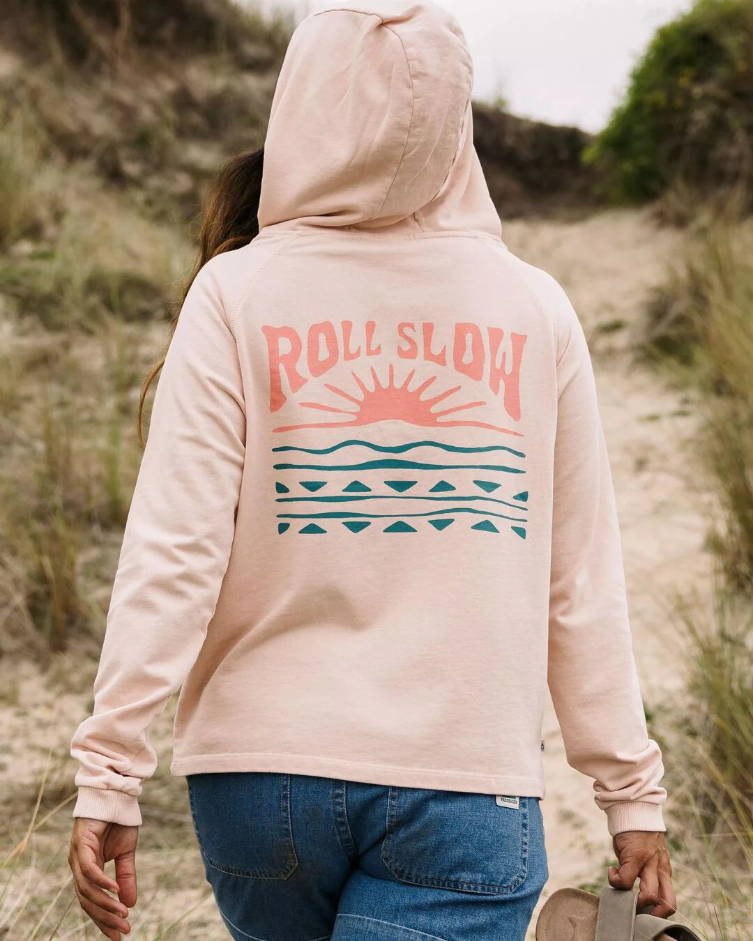 Rolling Slow Hoodie - Peachy Pink