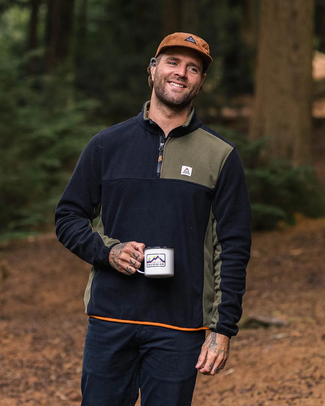 Root Polar 1/4 Zip Fleece - Black - Image 5