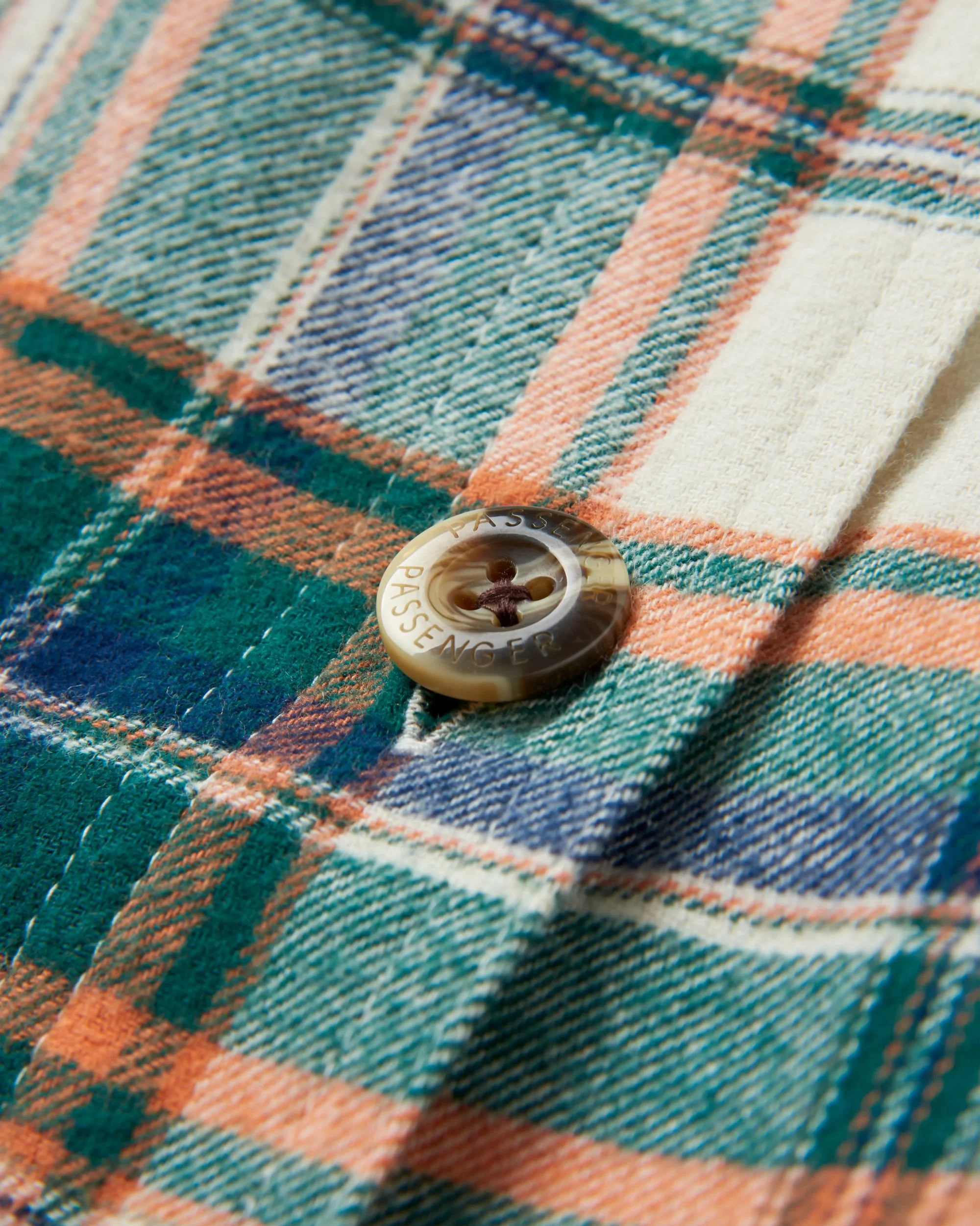 Rootsy Organic Cotton LS Shirt - Birch/Rain Forest Check - Image 8