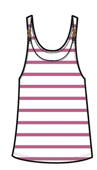 Sage Stripe Vest - Fuchsia - Image 7