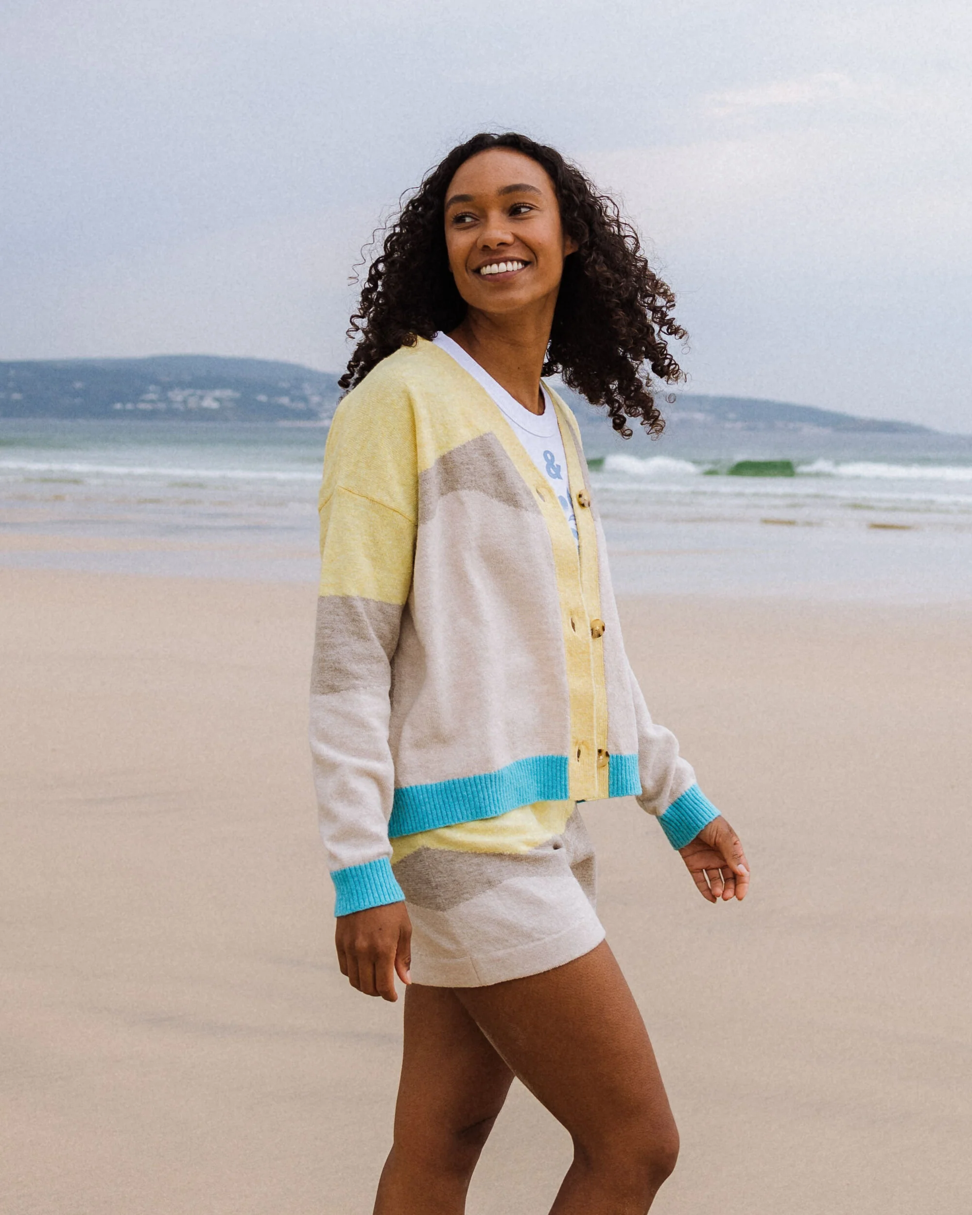 Scenic 'Light' Knitted Cardigan - Scenic Yellow