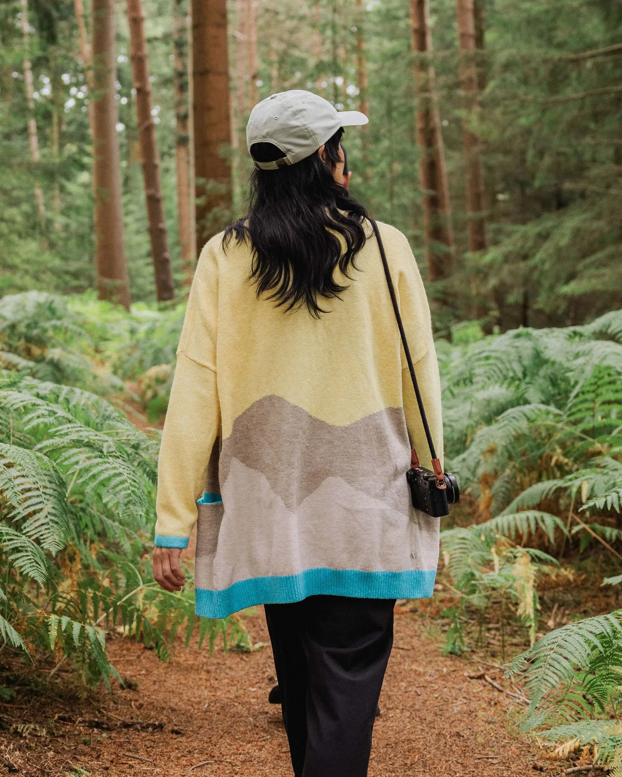 Scenic 'Light' Long Knitted Cardigan - Scenic Yellow