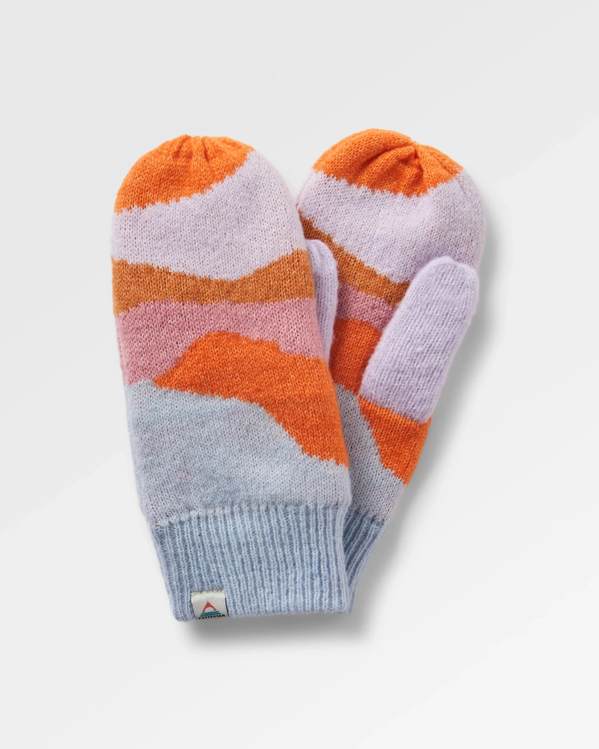 Scenic Fleece Lined Mittens - Scenic Sunrise Orange