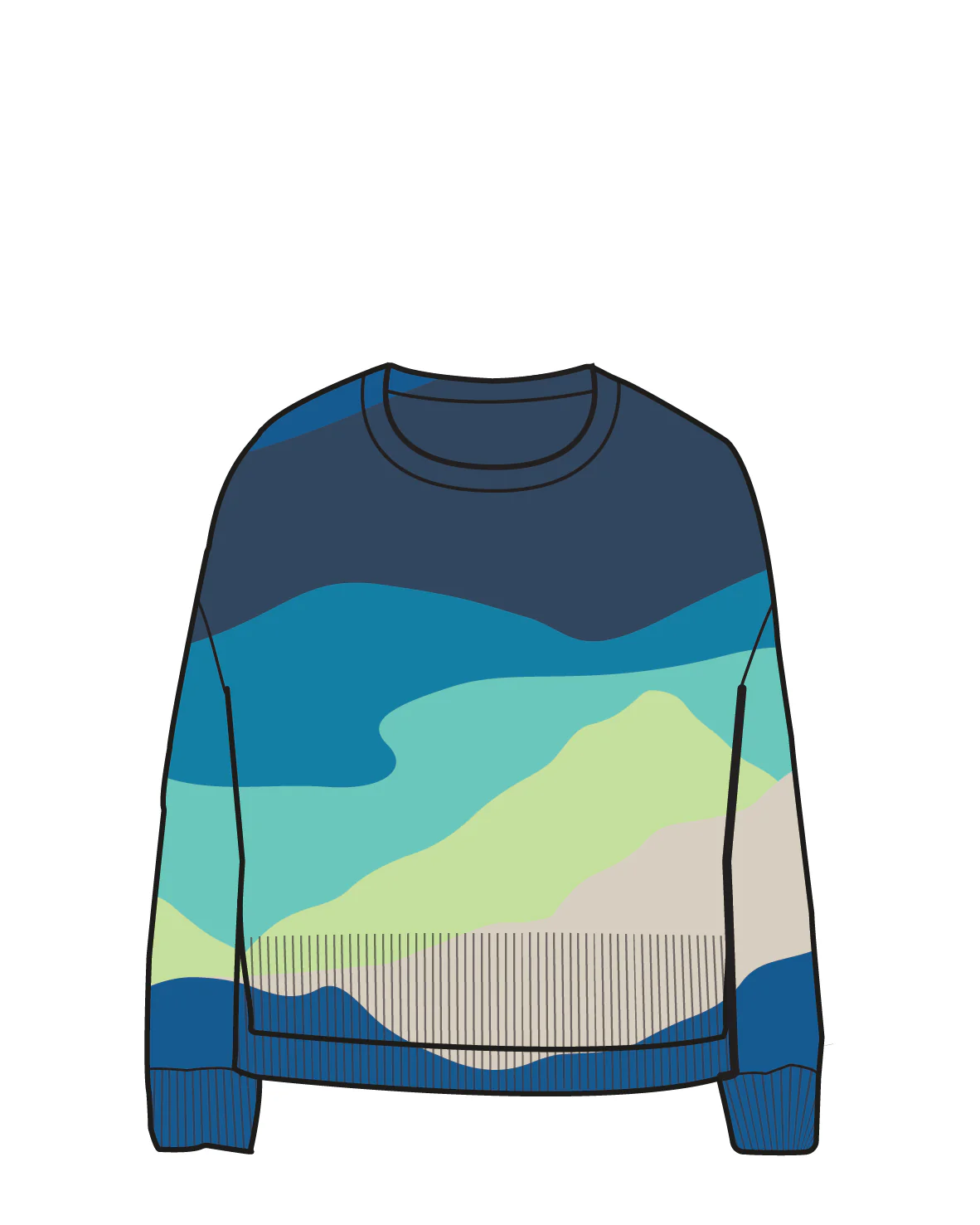 Scenic Knitted Jumper - Scenic Azure Blue - Image 9