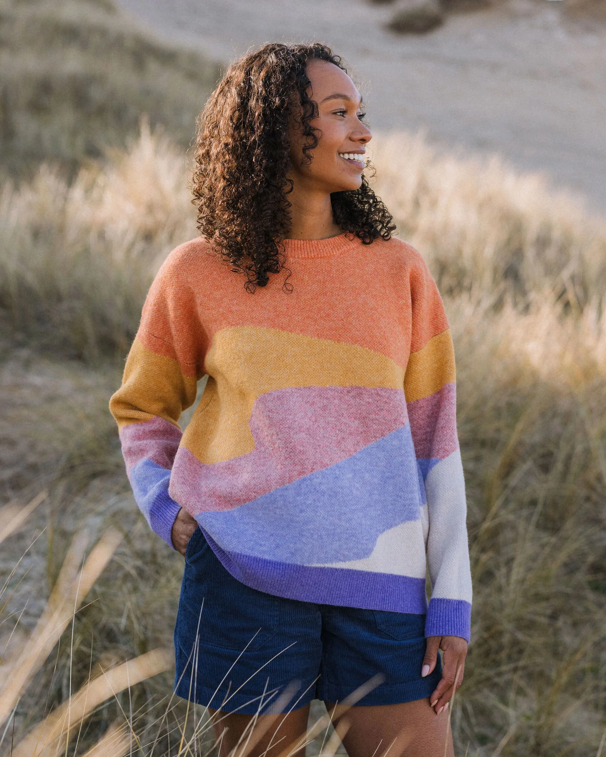 Scenic Knitted Jumper - Scenic Sunrise Orange - Image 4