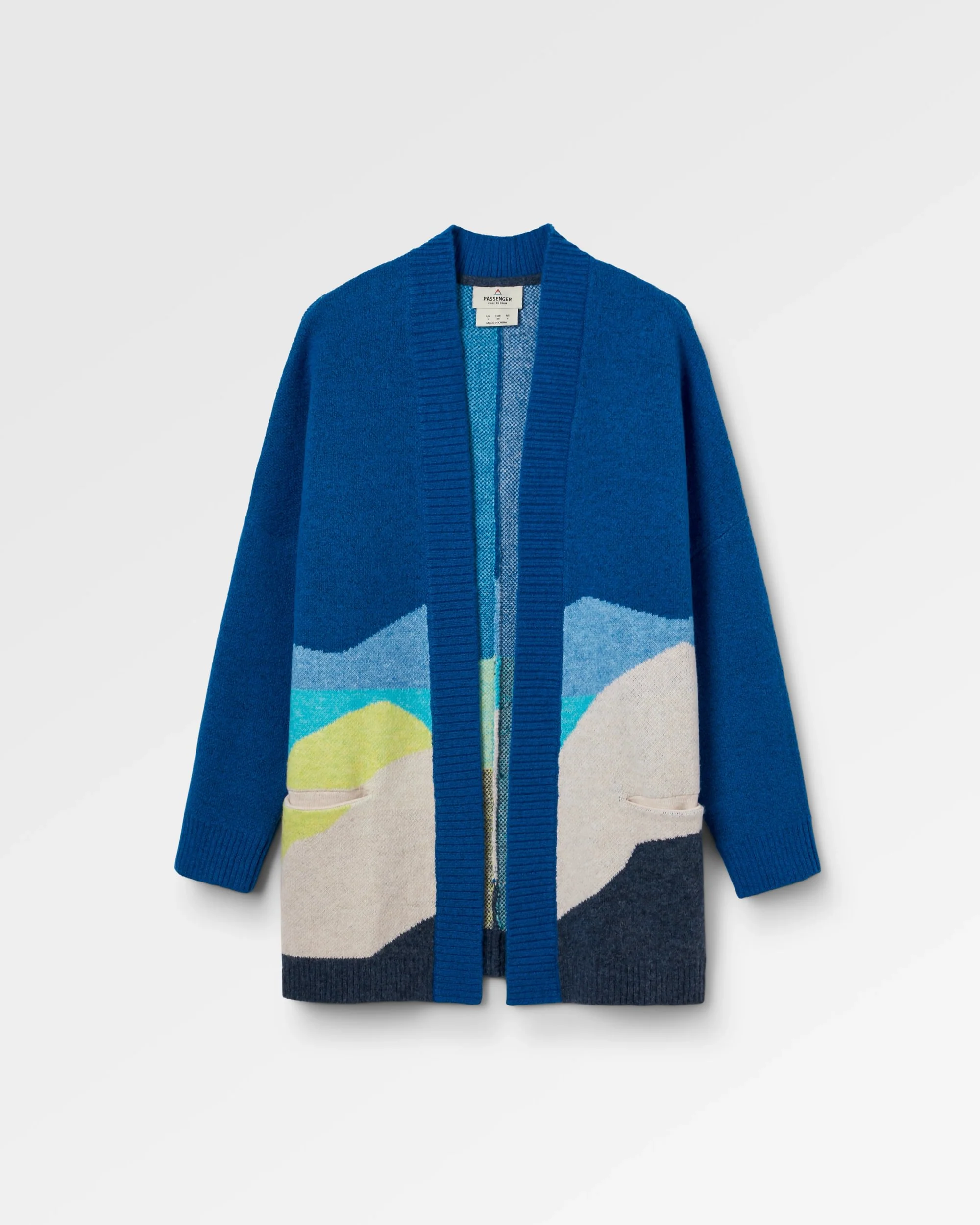 Scenic Long Knitted Cardigan - Scenic Azure Blue - Image 2