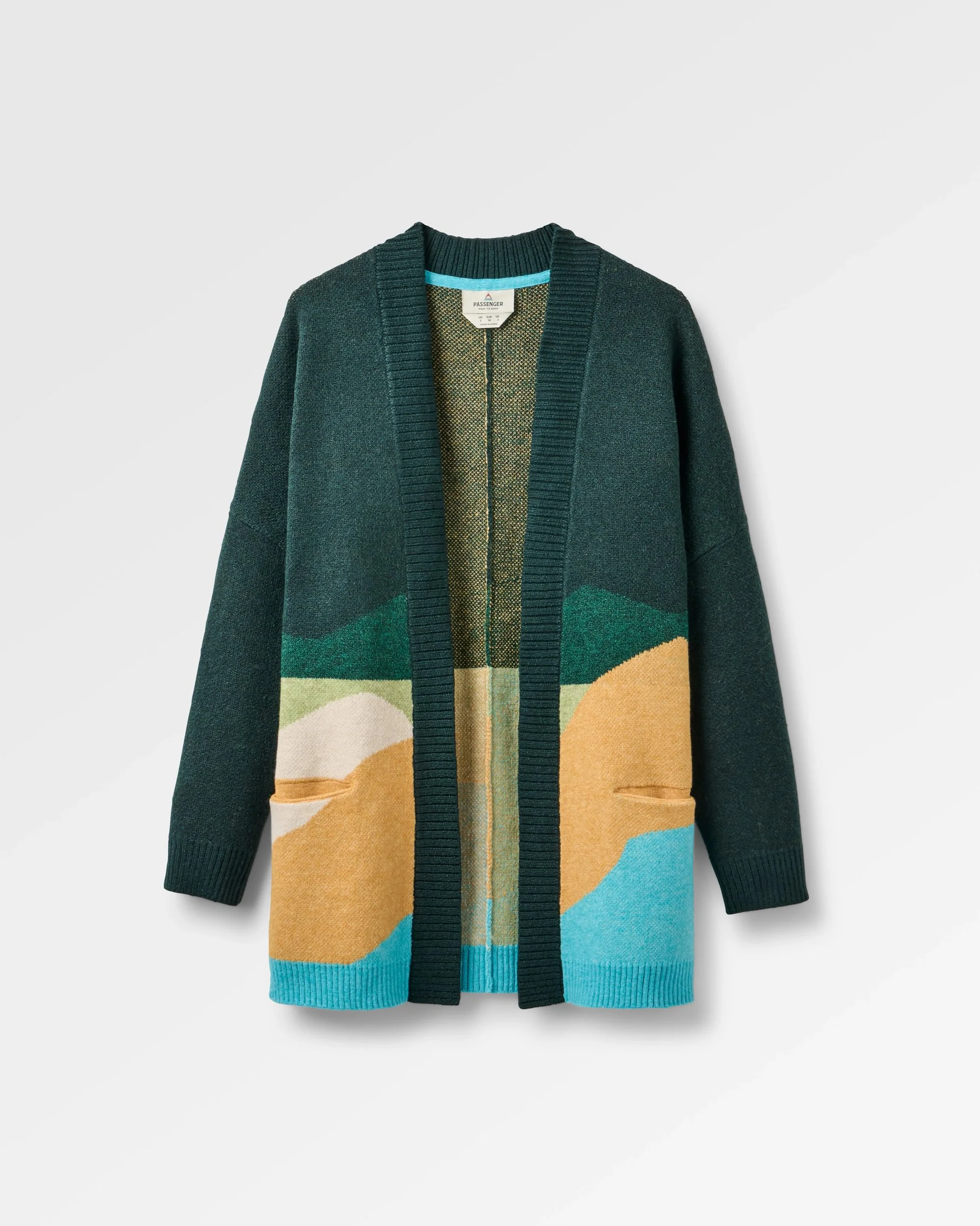 Scenic Long Knitted Cardigan - Scenic Dark Fern - Image 2