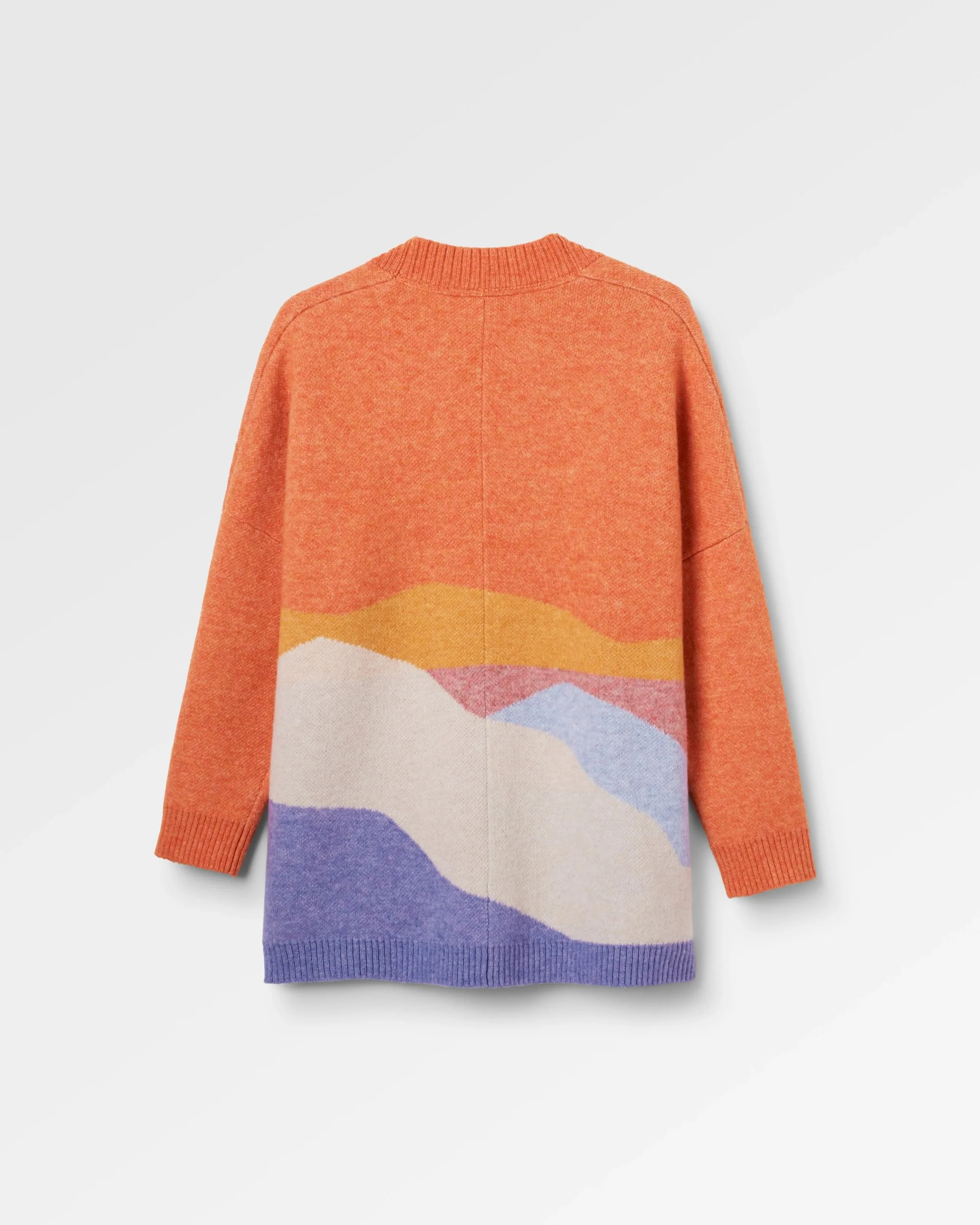 Scenic Long Knitted Cardigan - Scenic Sunrise Orange - Image 7