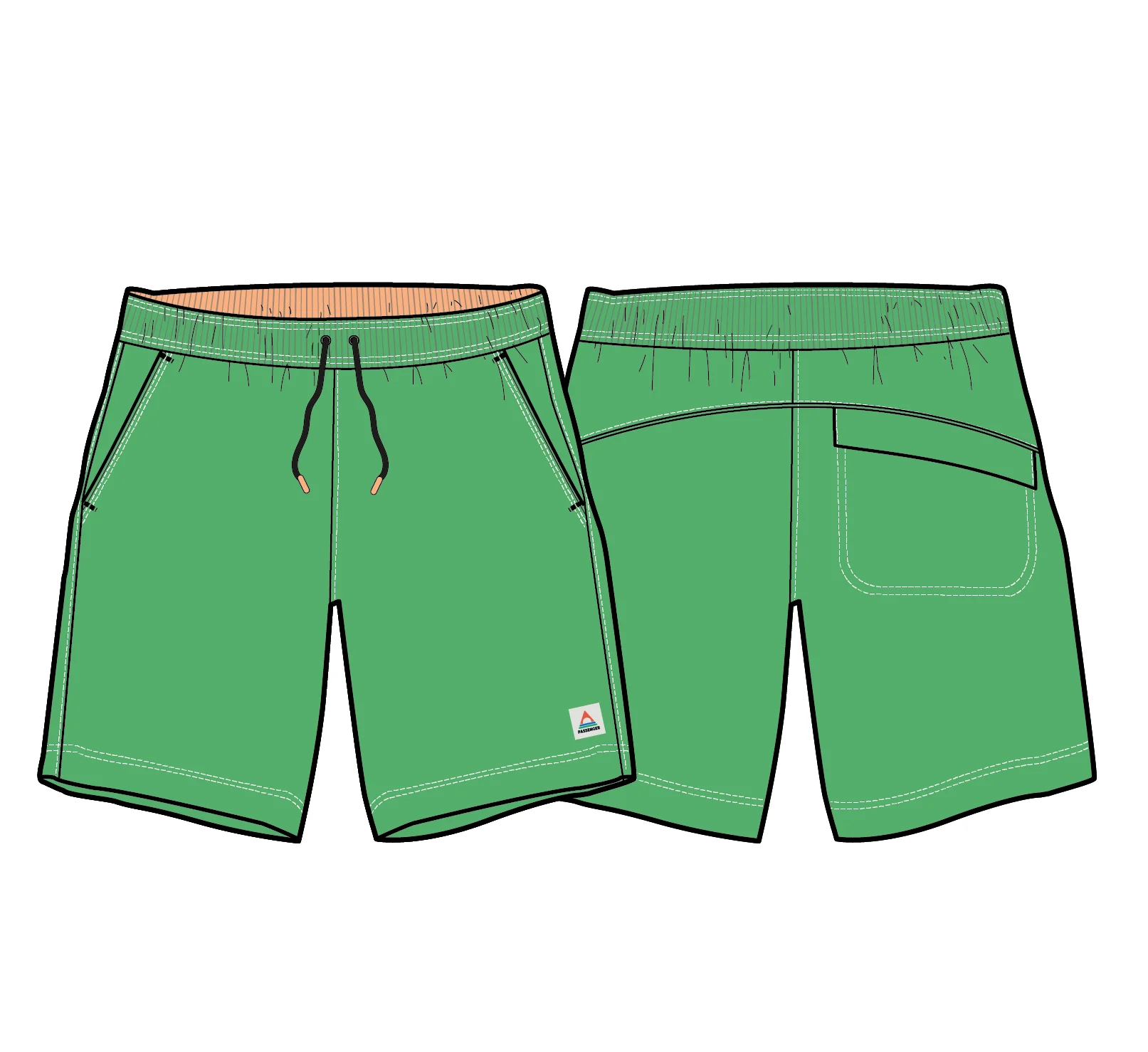 Searcher Longer Line 10" Boardshort - True Green - Image 7