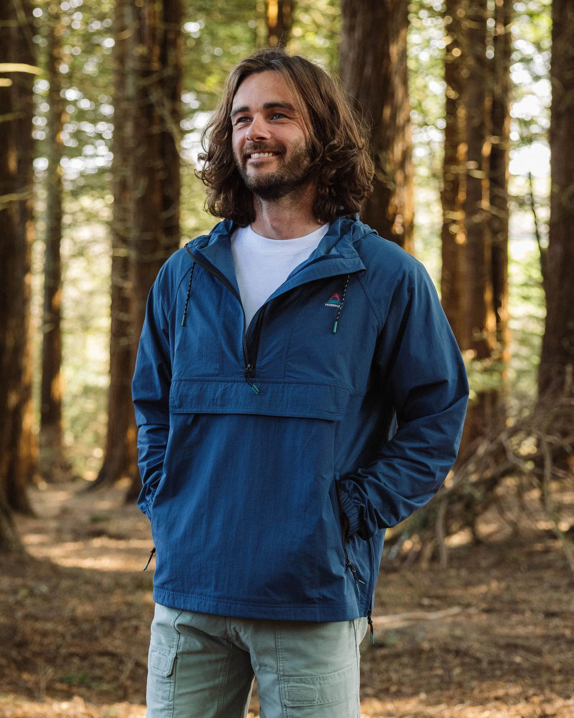 Seek Out Wind Resistant Anorak - Dark Denim