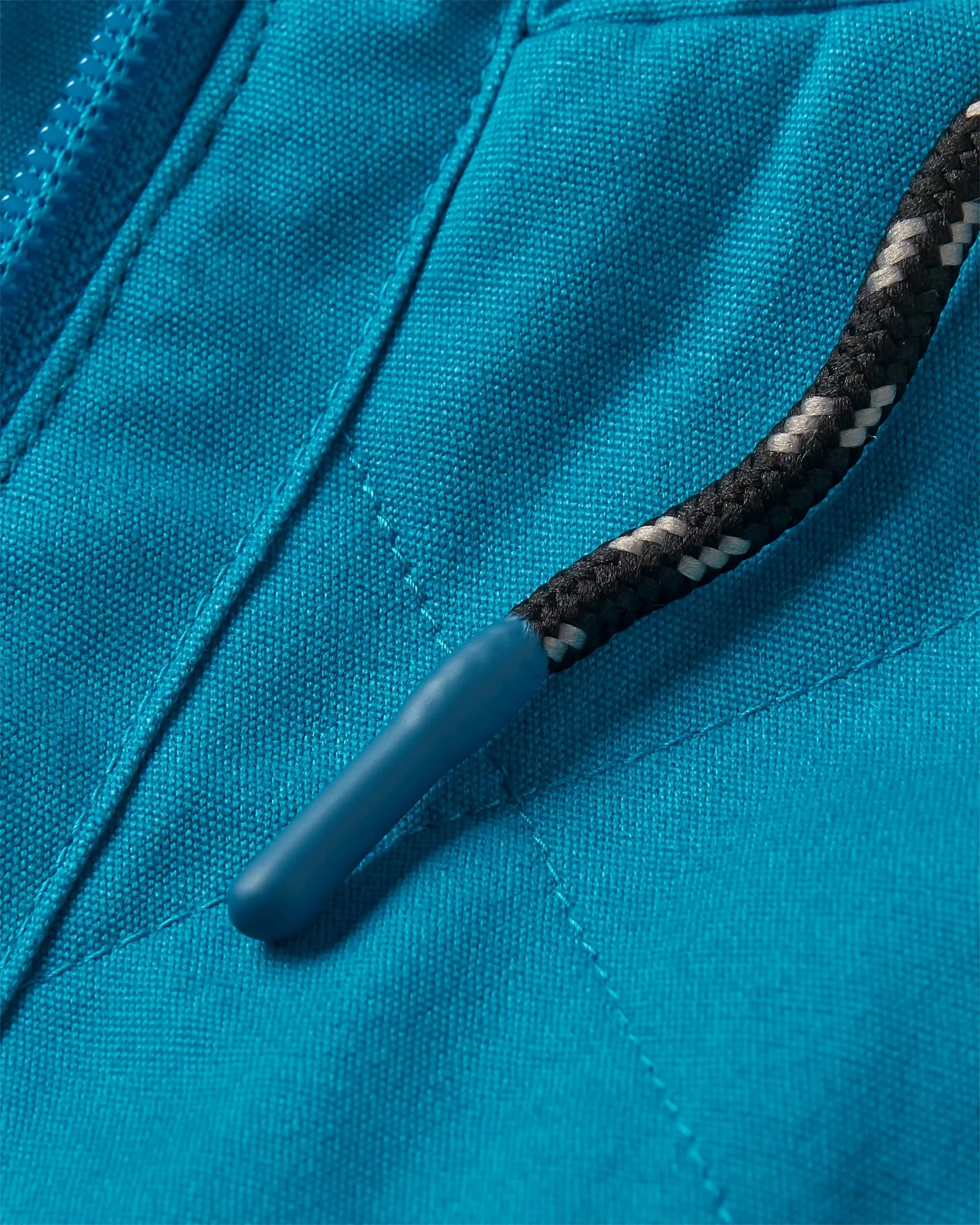 Sefton Deep-Pile Sherpa Full Zip Fleece - Vista Patchwork Aqua - Image 8