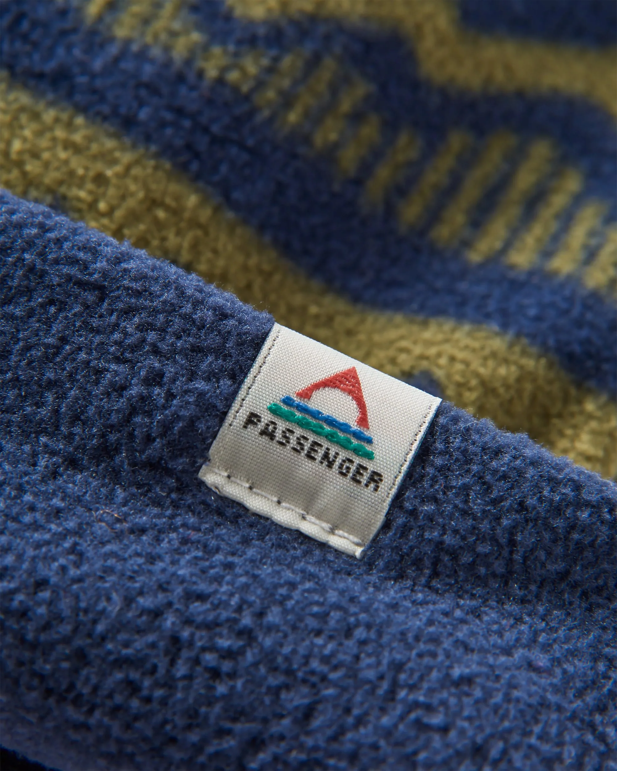 Set Off Polar Fleece Beanie - Mountain Geo Khaki/Rich Navy - Image 3