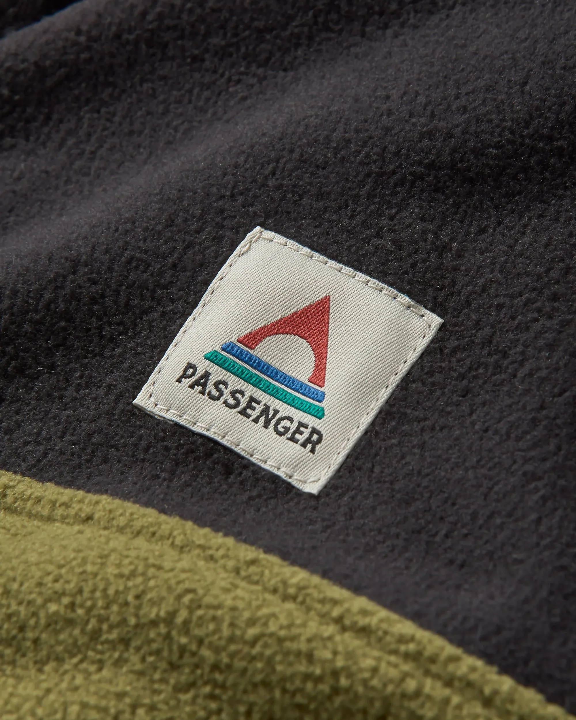 Set Off Polar Hooded Fleece - Black/Khaki - Image 5