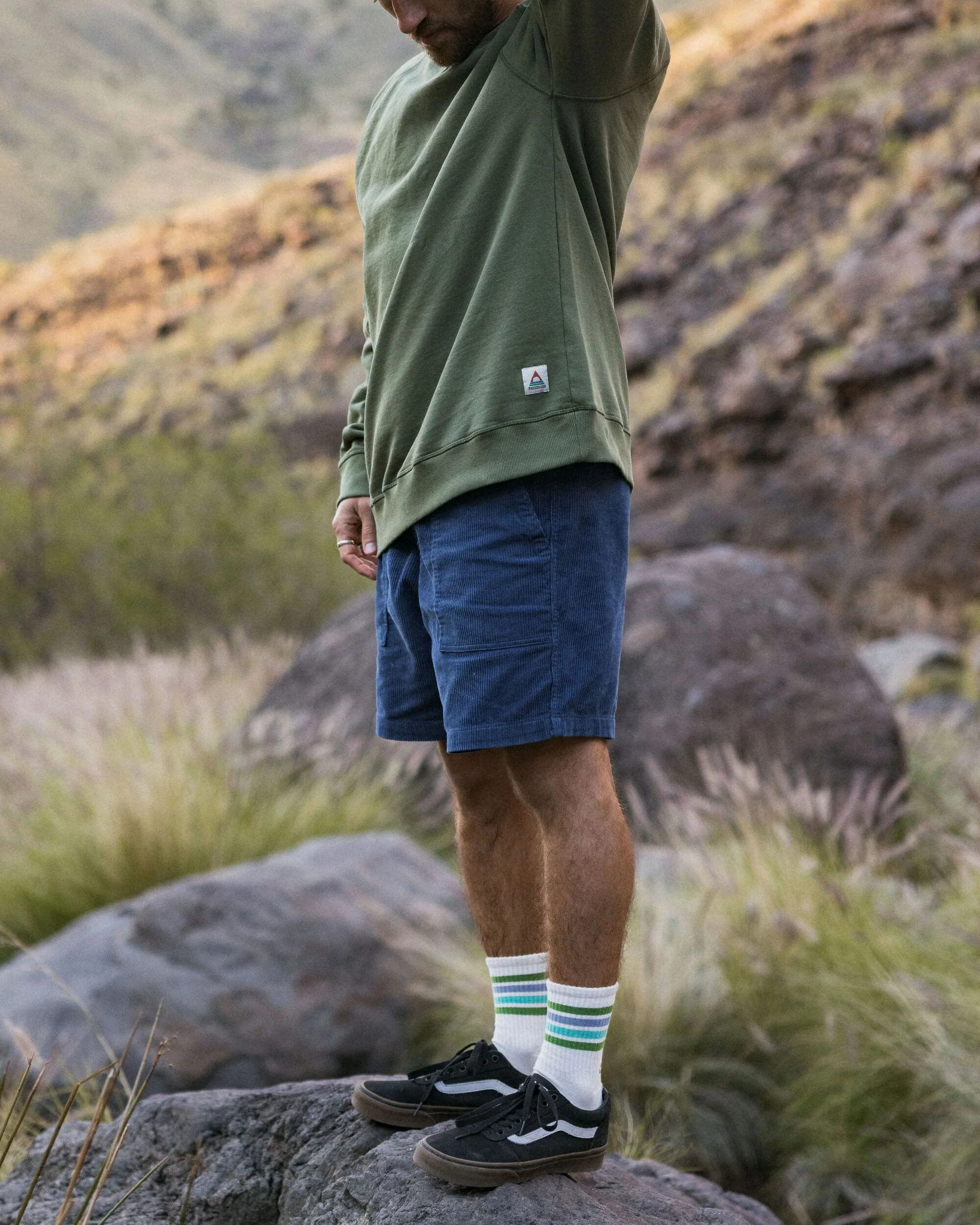 Shack Cord Short - Dark Denim - Image 5