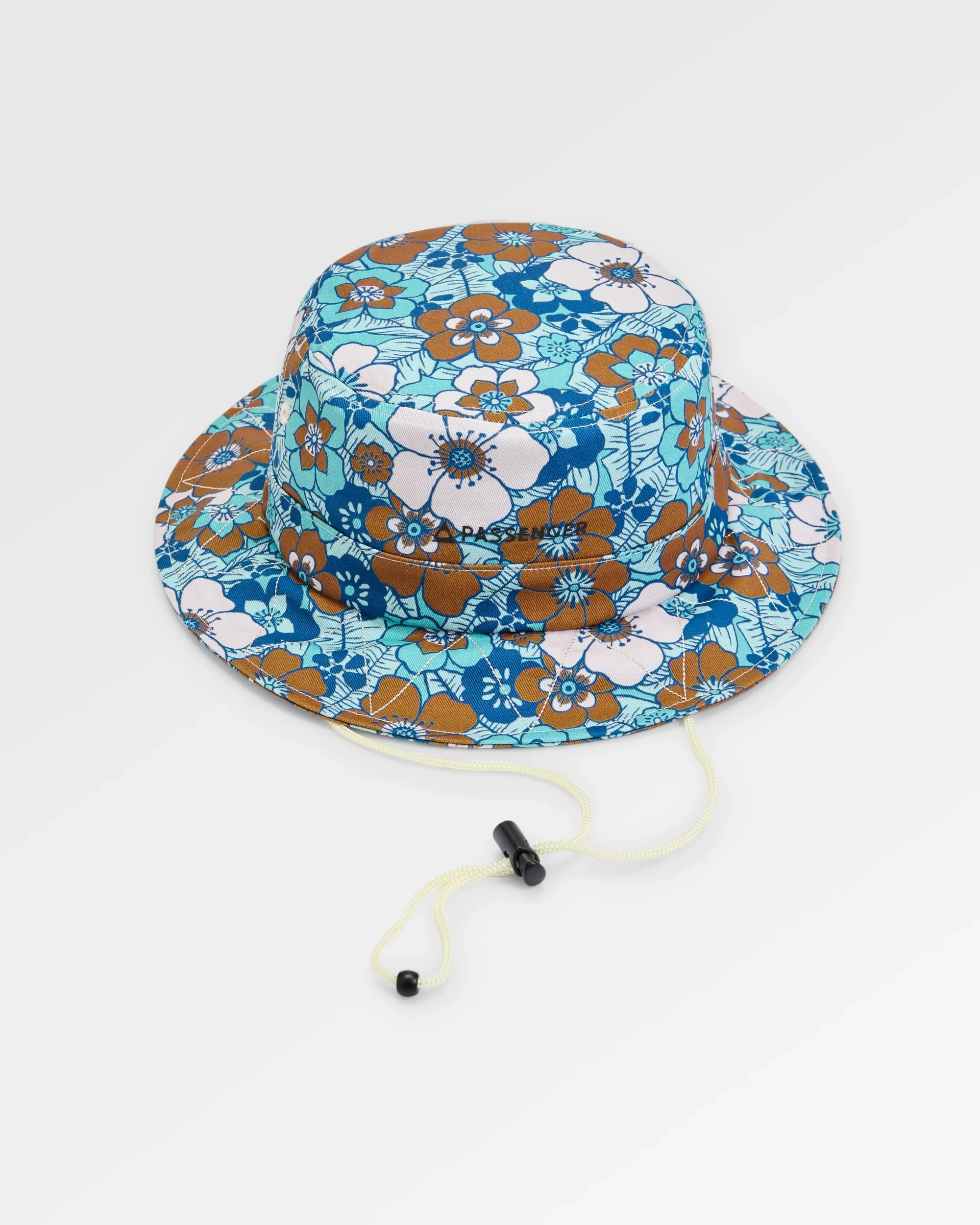 Shaded Bucket Hat - Vintage Floral Aqua - Image 4
