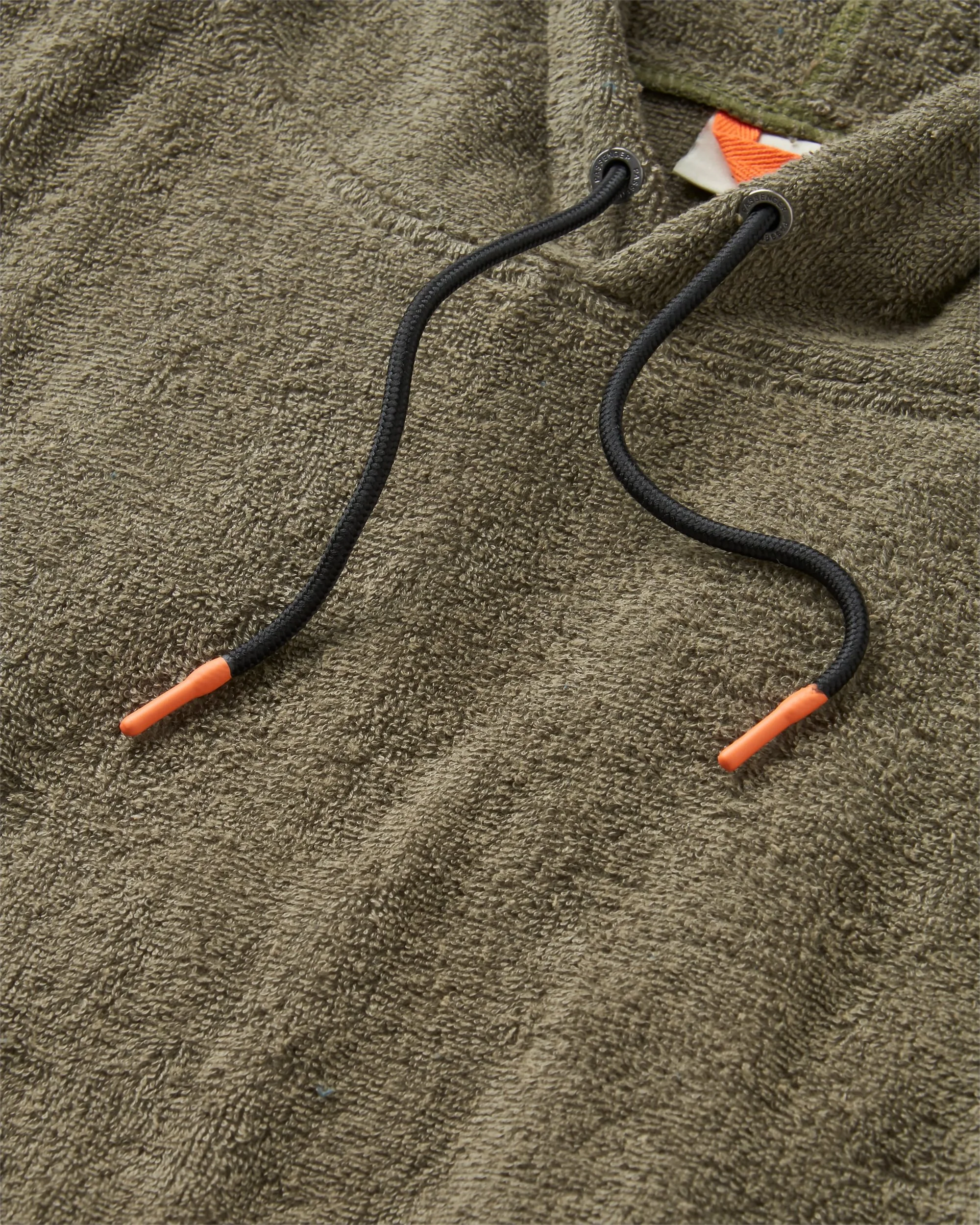 Shoreline Cotton Towel Poncho - Dusty Olive/Charcoal - Image 6