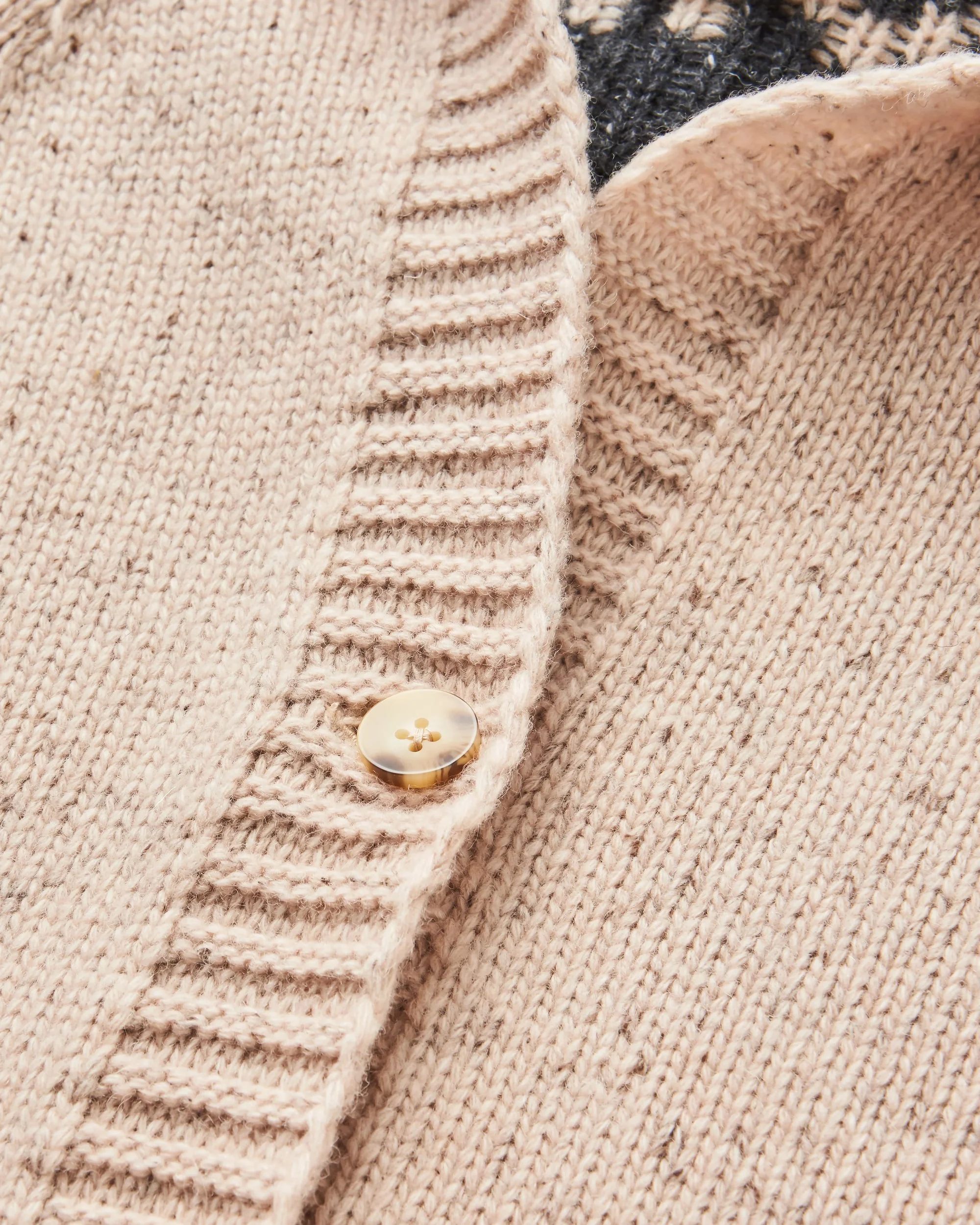 Snoozle Knitted Hooded Cardigan - Oatmeal - Image 9