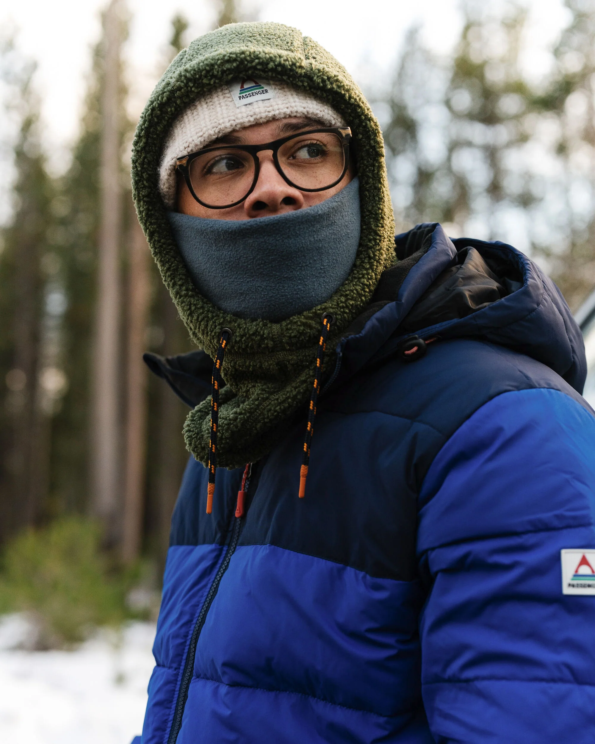 Snowdrift Fleece Hood - Khaki - Image 4