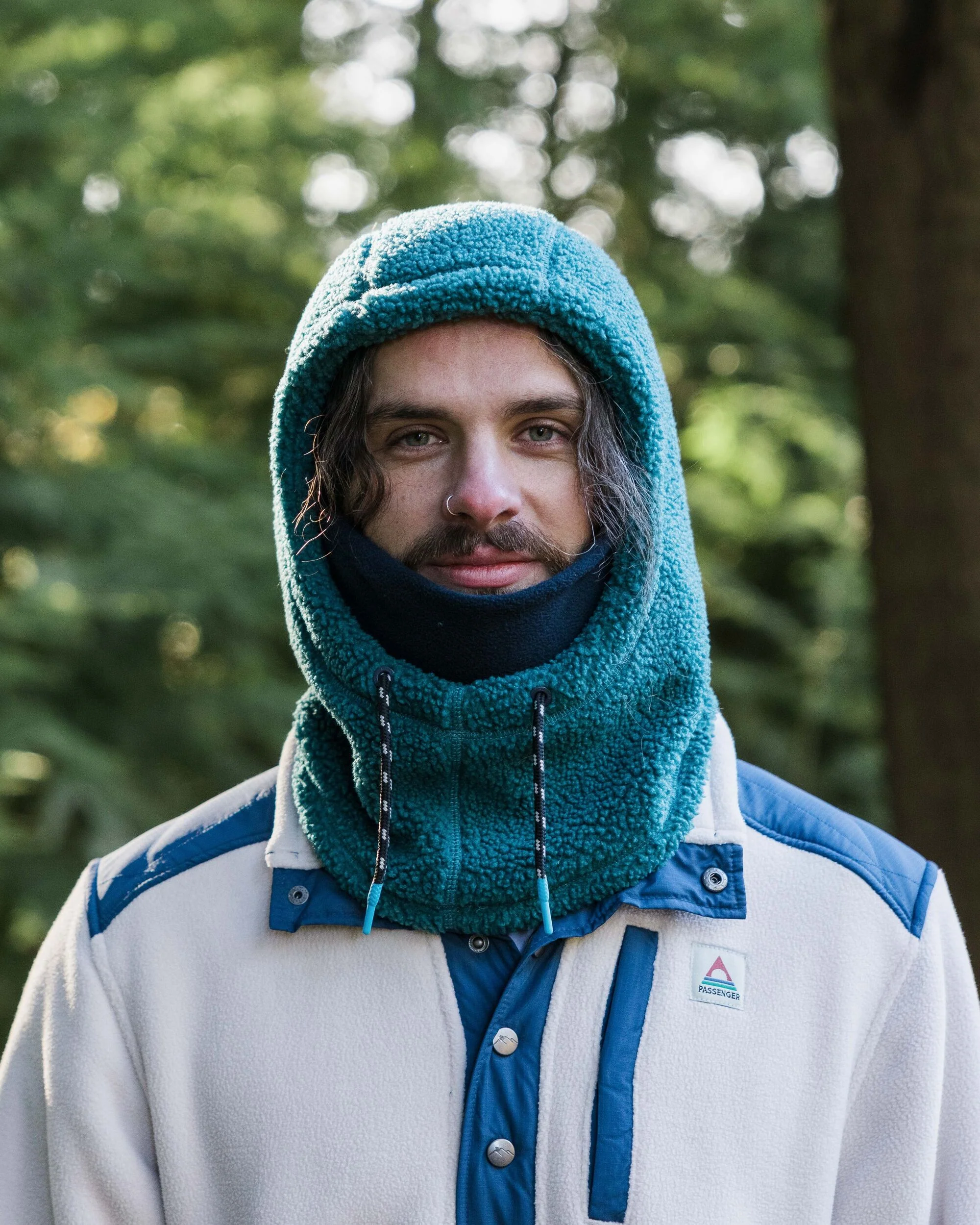 Snowdrift Fleece Hood - Mediterranean