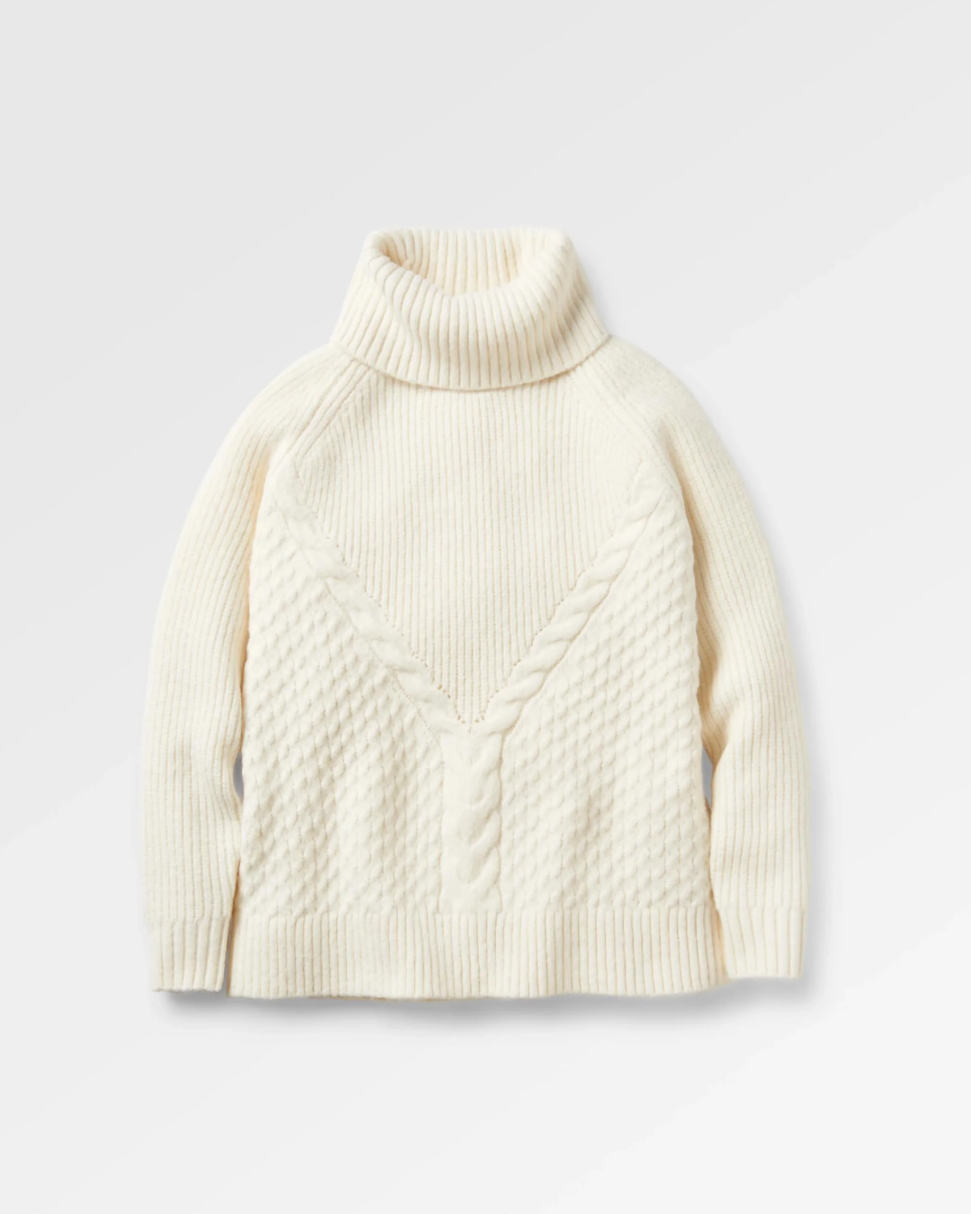 Snuggle Knitted Polo Neck - Off White