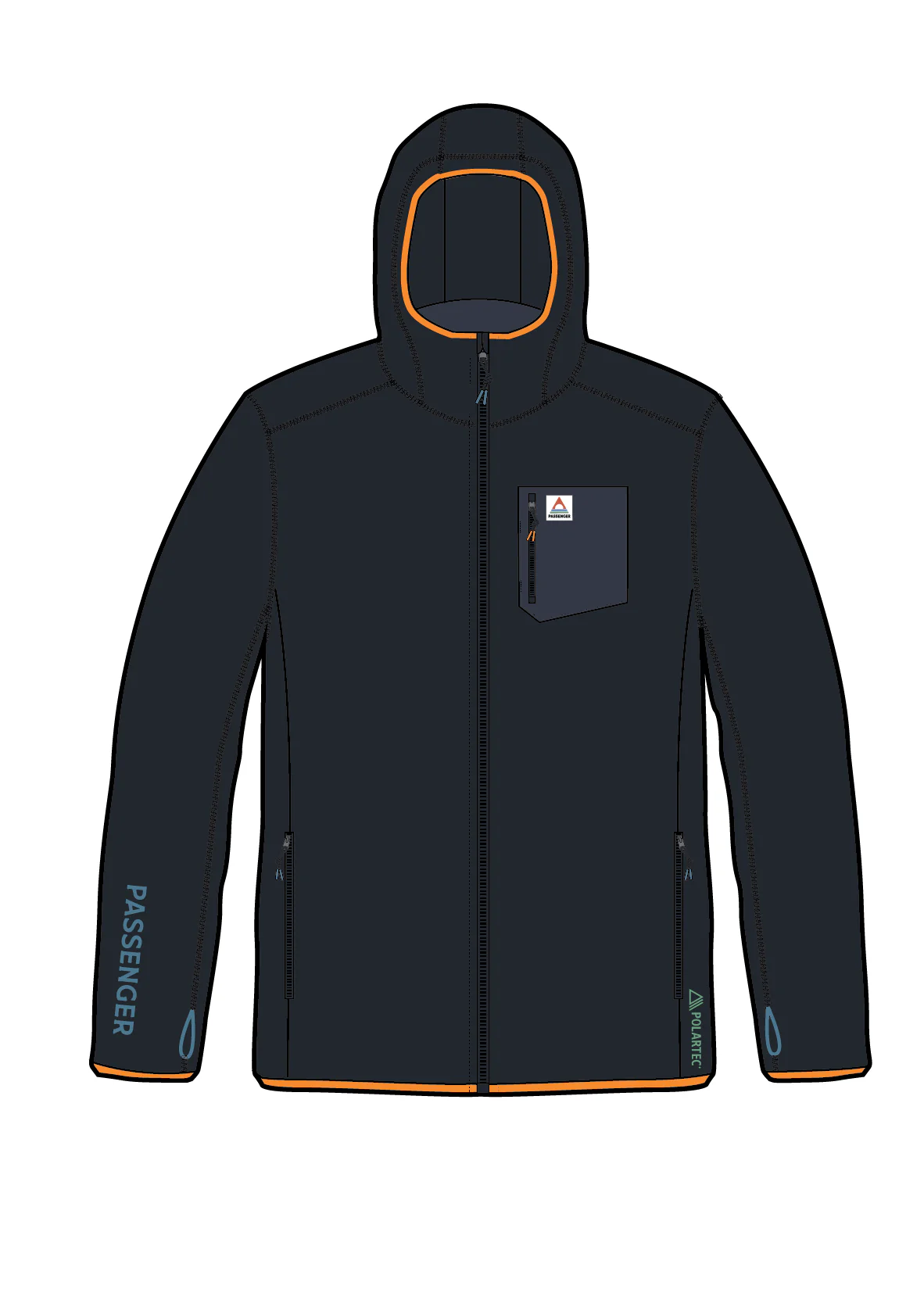 Solitude Polartec® Fleece Hoodie - Black - Image 12