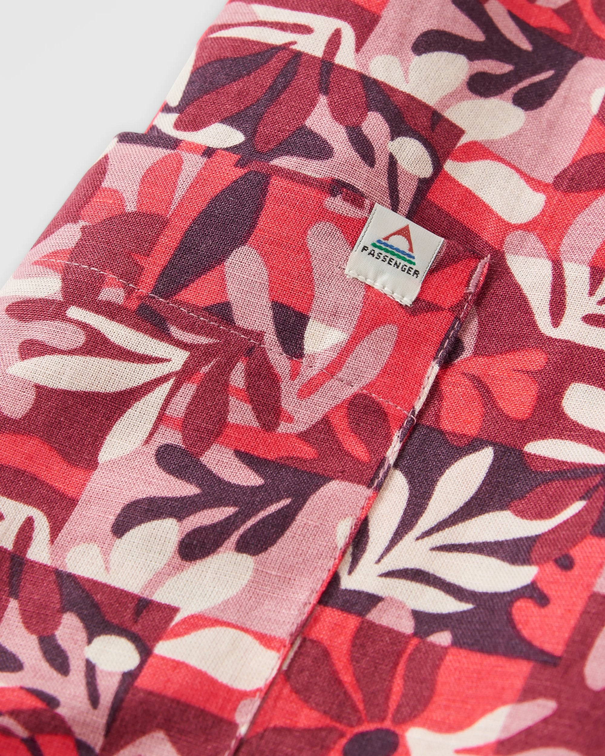 Someday Linen Trouser - Mountain Foliage Cranberry - Image 7