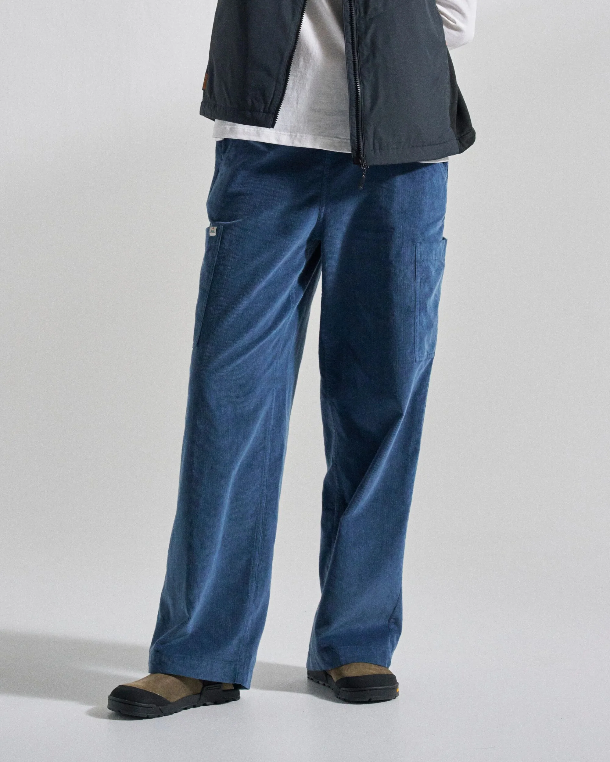 Someday Organic Cotton Corduroy Trouser - Dark Denim