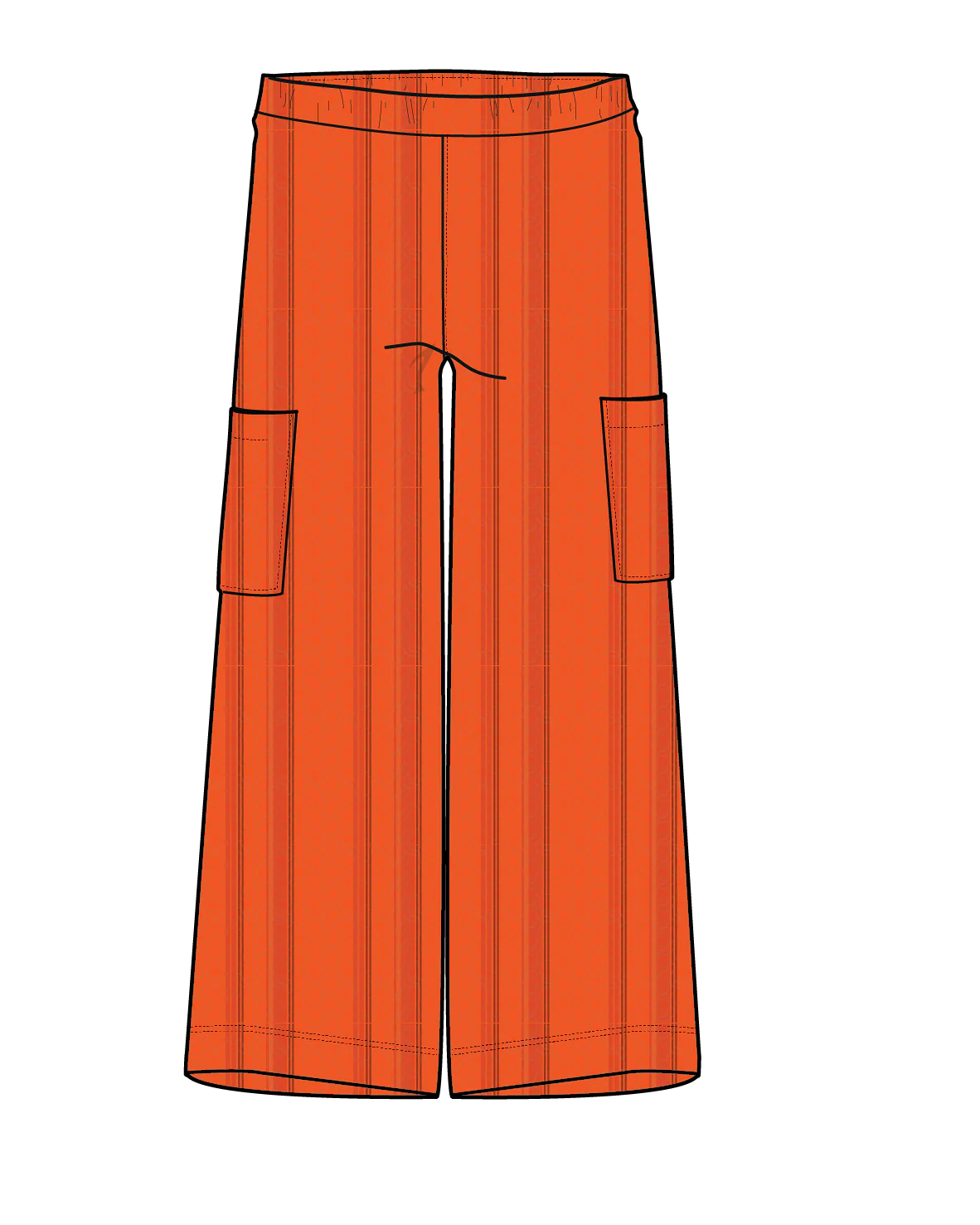 Someday Woven Trouser - Ember Orange Stripe - Image 9