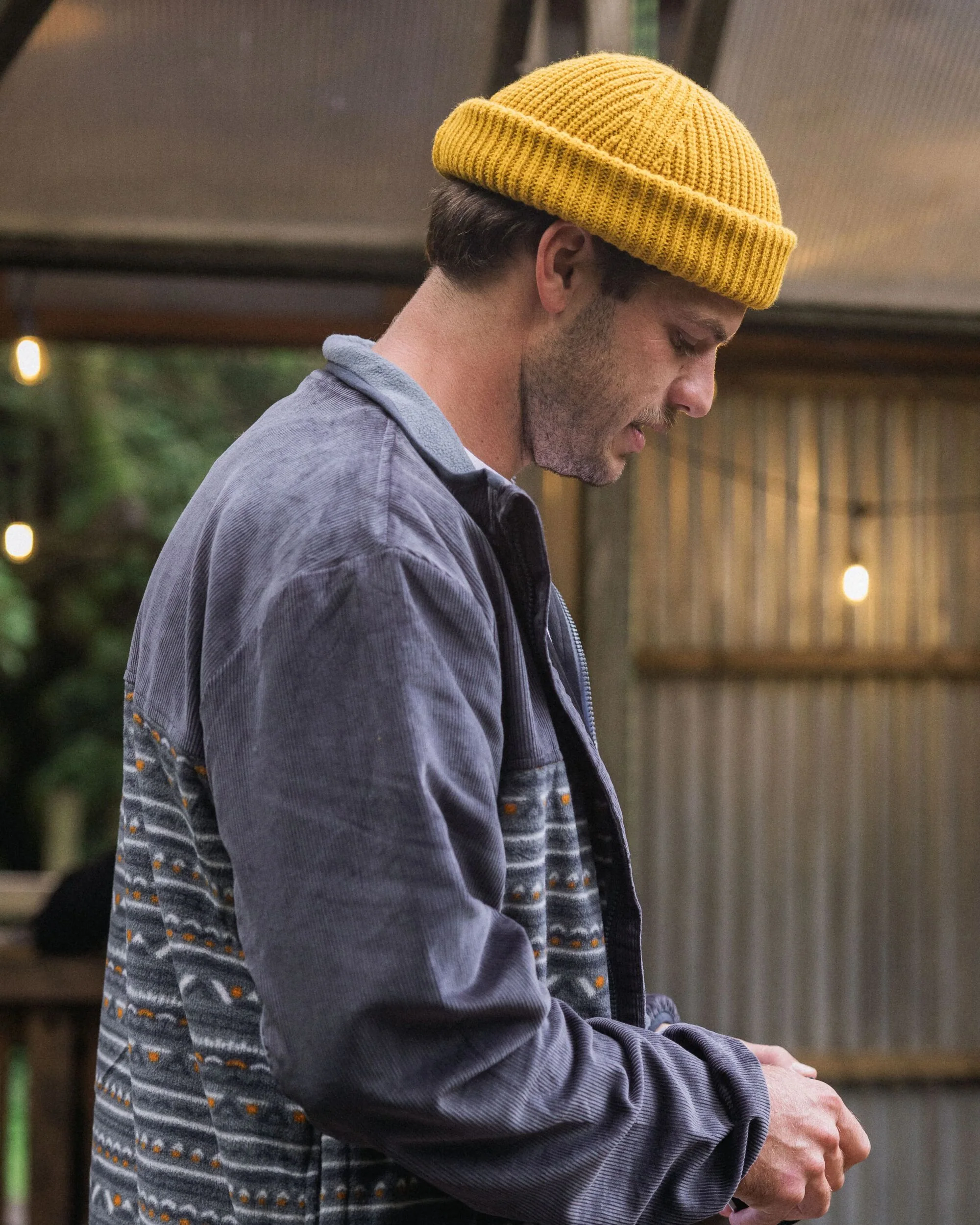 Somewhere Fleece - Geo Tracks Charcoal - Image 4