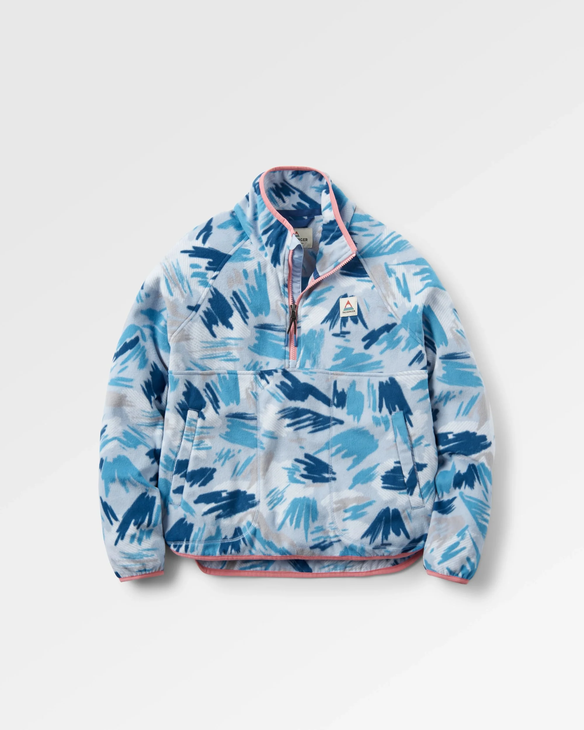 Sorrel Polar Fleece - Abstract Mountain Blue Fog