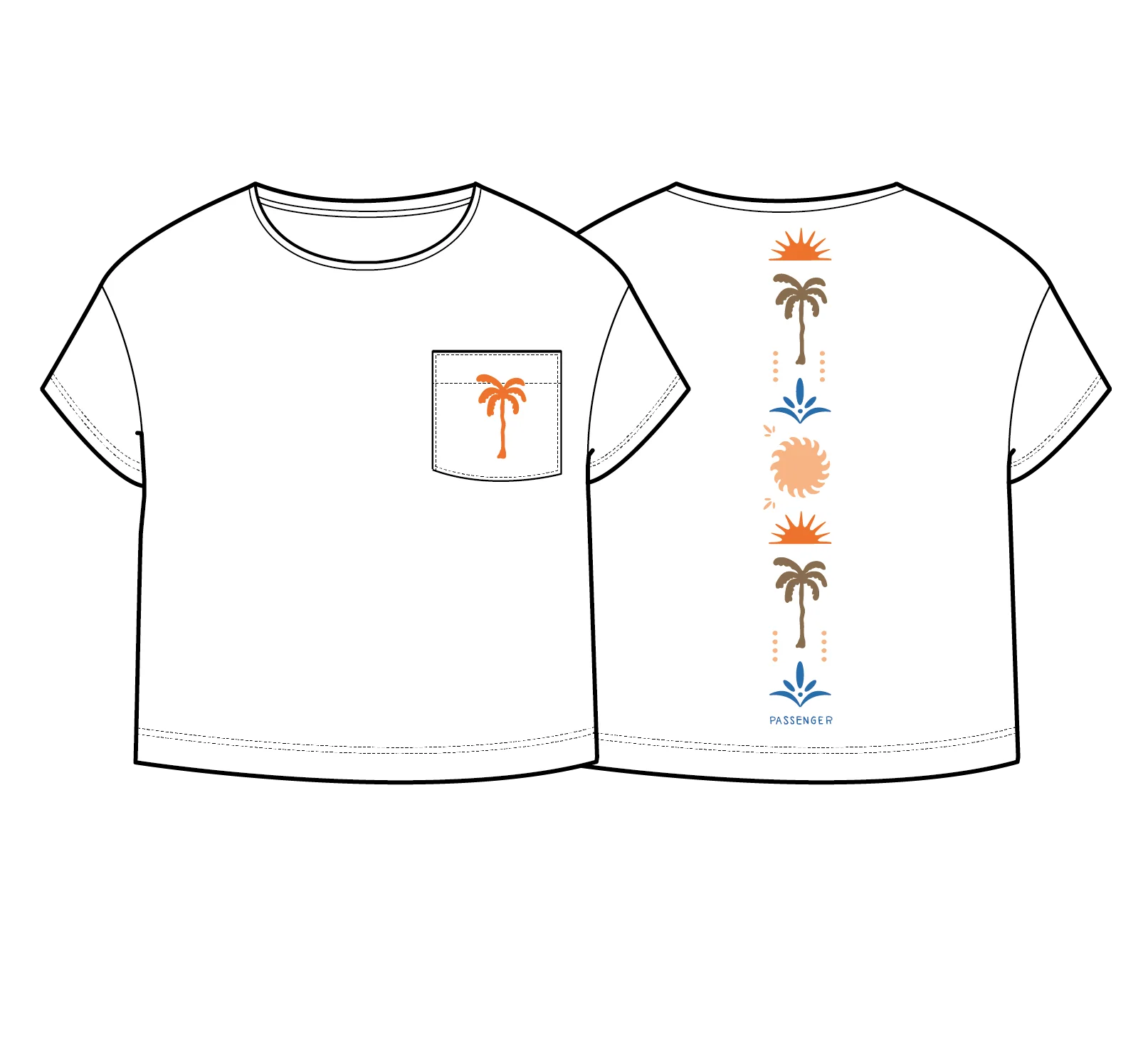 Stack Pocket T-Shirt - White - Image 7