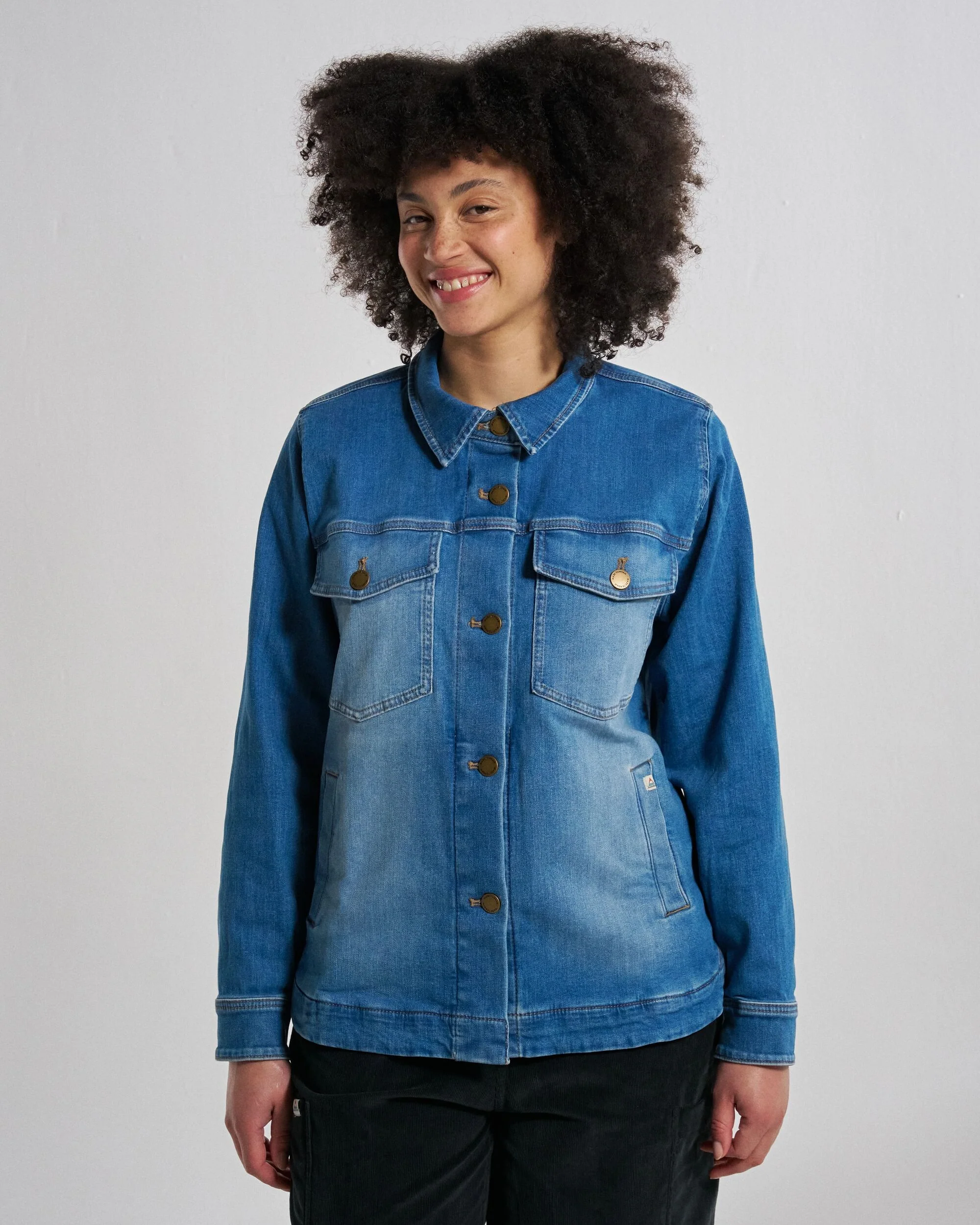 Stella Denim LS Shirt - Light Wash Denim - Image 5