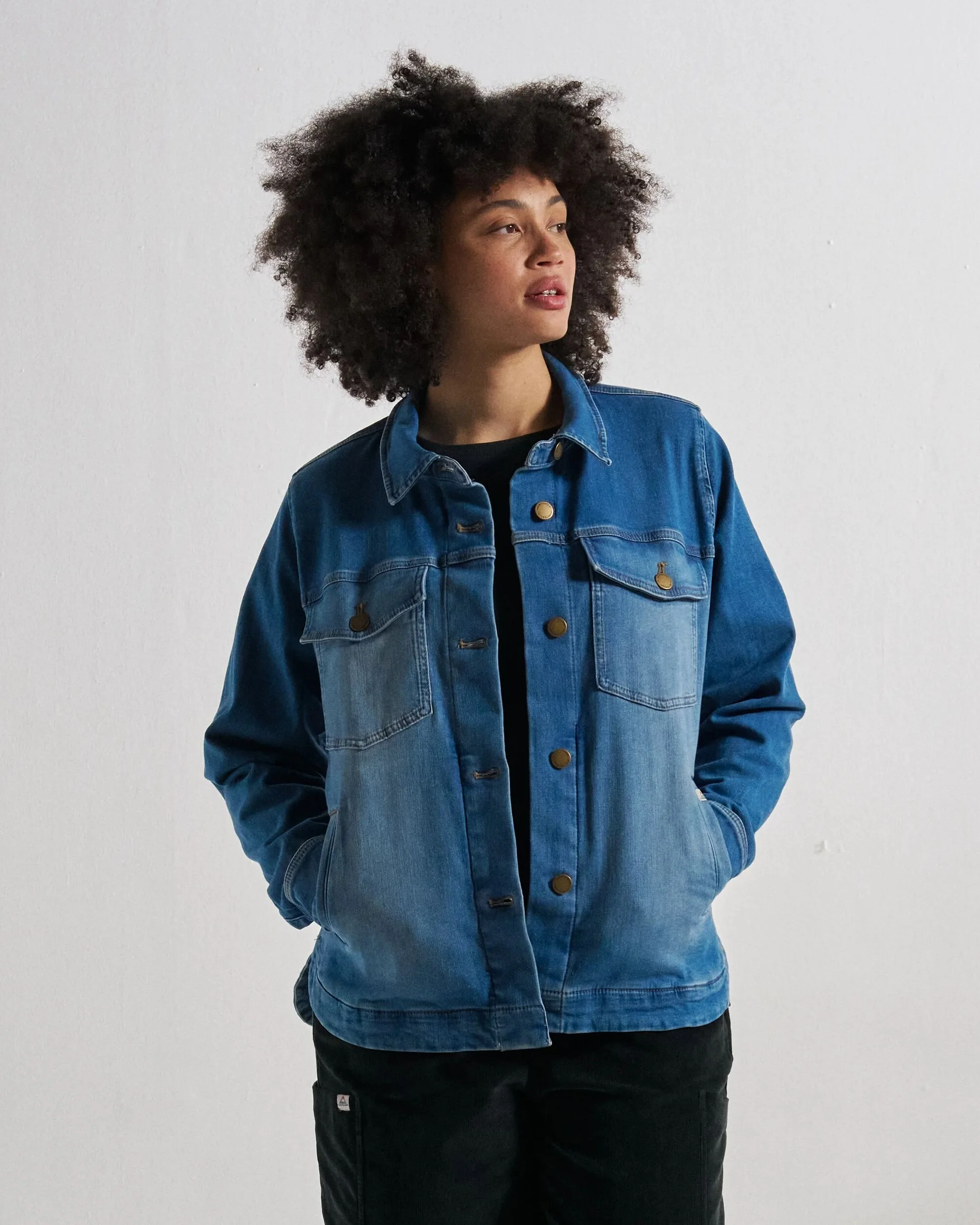 Stella Denim LS Shirt - Light Wash Denim - Image 6