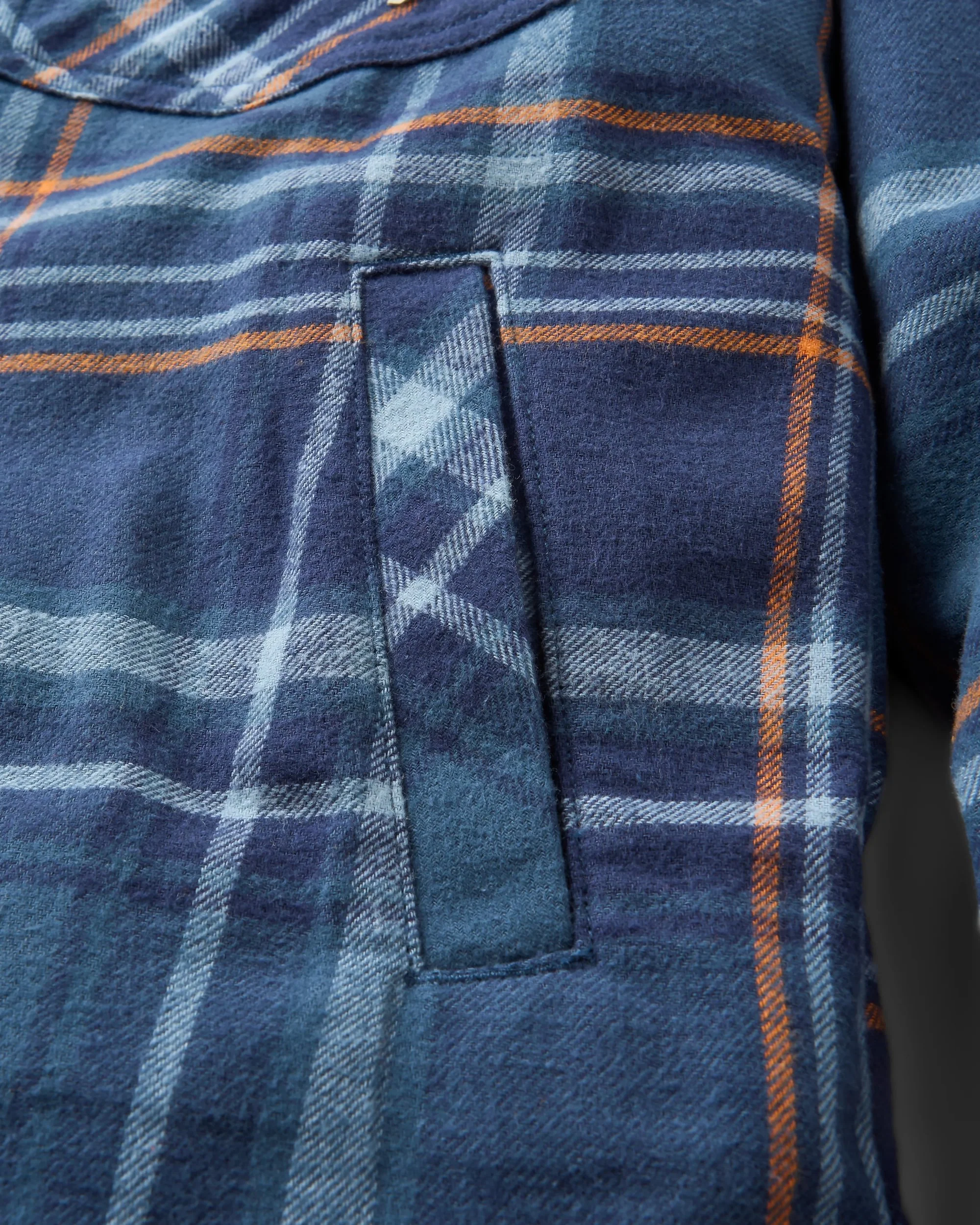 Stella LS Shirt - Rich Navy/Faded Denim Check - Image 5