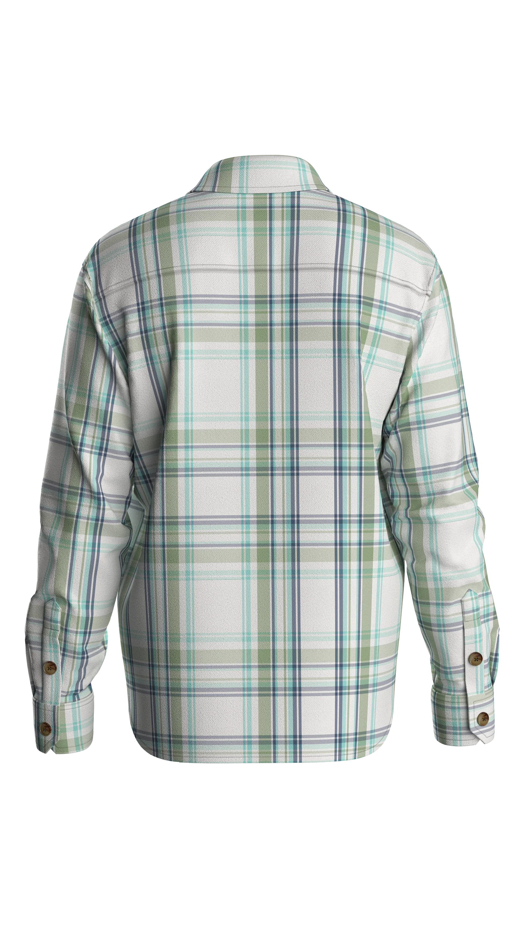 Stella LS Shirt - Vintage White/Stem Green Check - Image 13