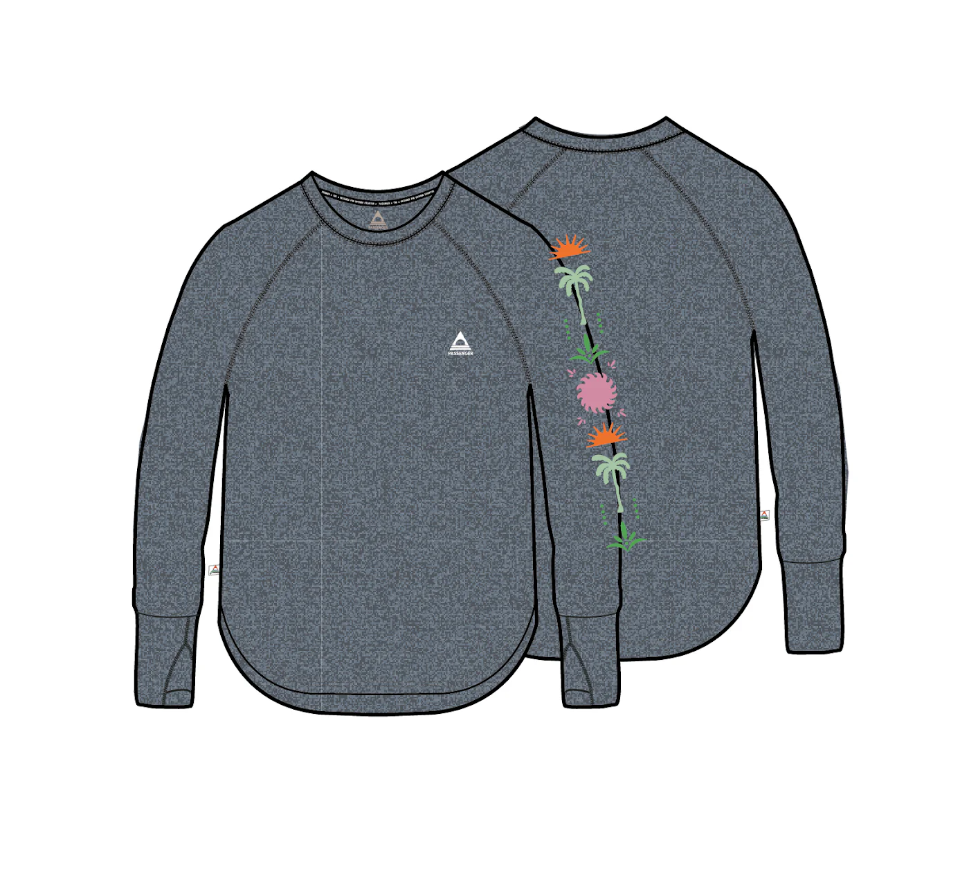 Sunvale Lightweight UPF50 LS T-Shirt - Storm Grey Marl - Image 6